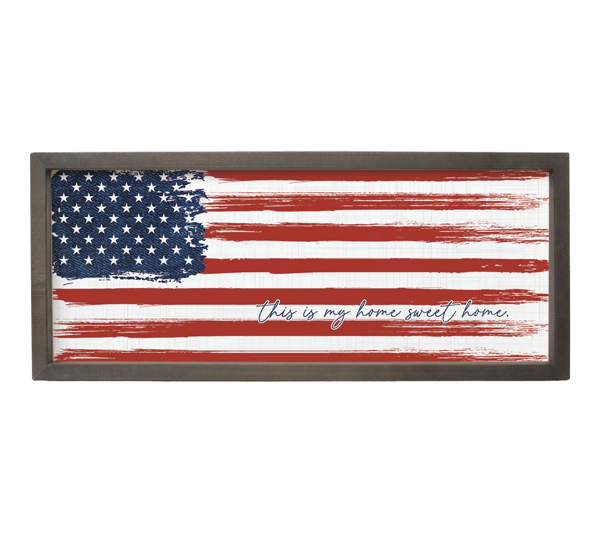 Sincere Surroundings 24" Flag This Is My Home Farmhouse Frame