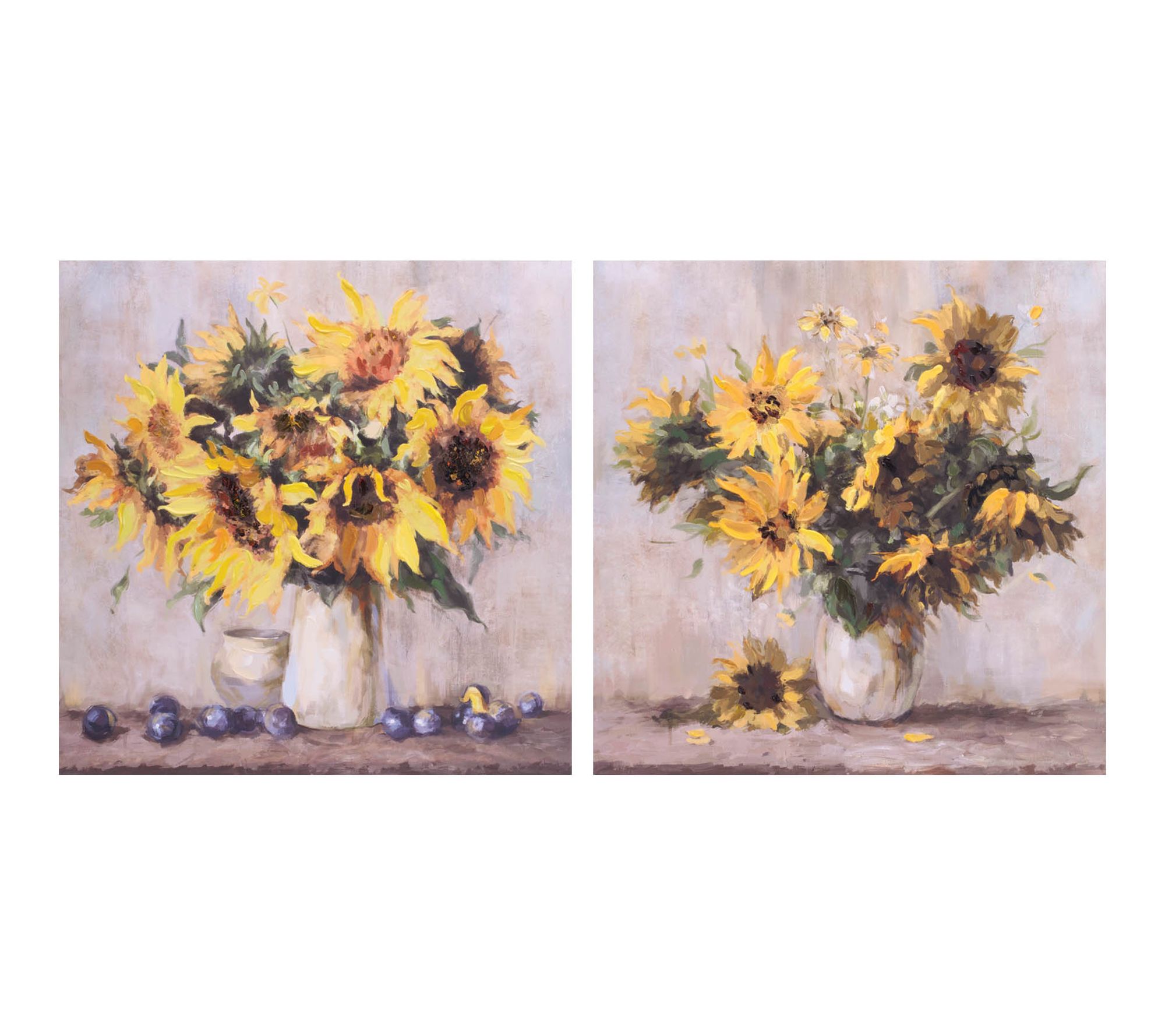 Melrose International Sunflower Vase Canvas Wall Art 32"L