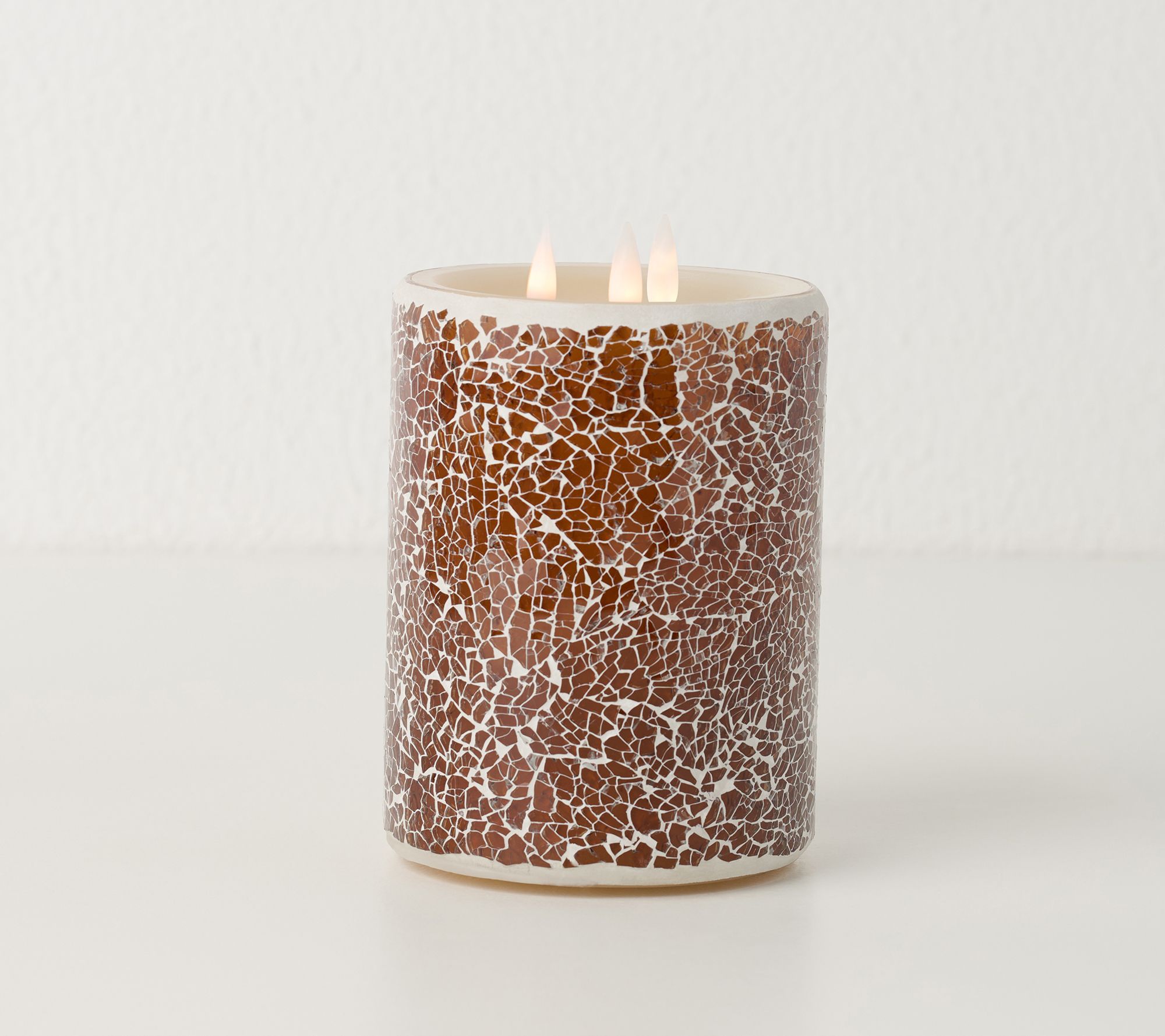  3-Wick Mosaic Candle Light Wax Candle by Valerie