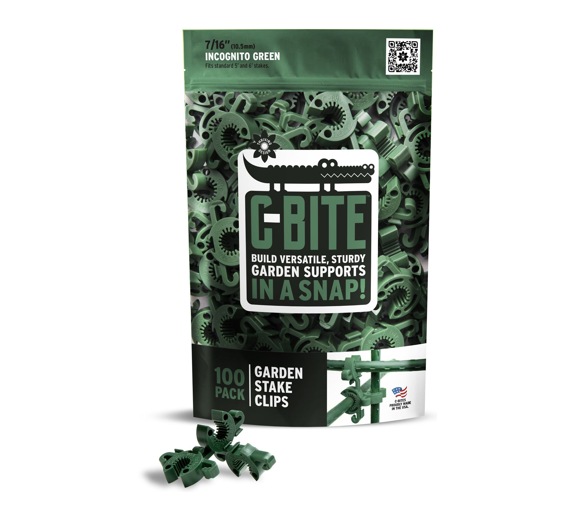 C-BITE Plant Support Clips and Garden Stake Connectors