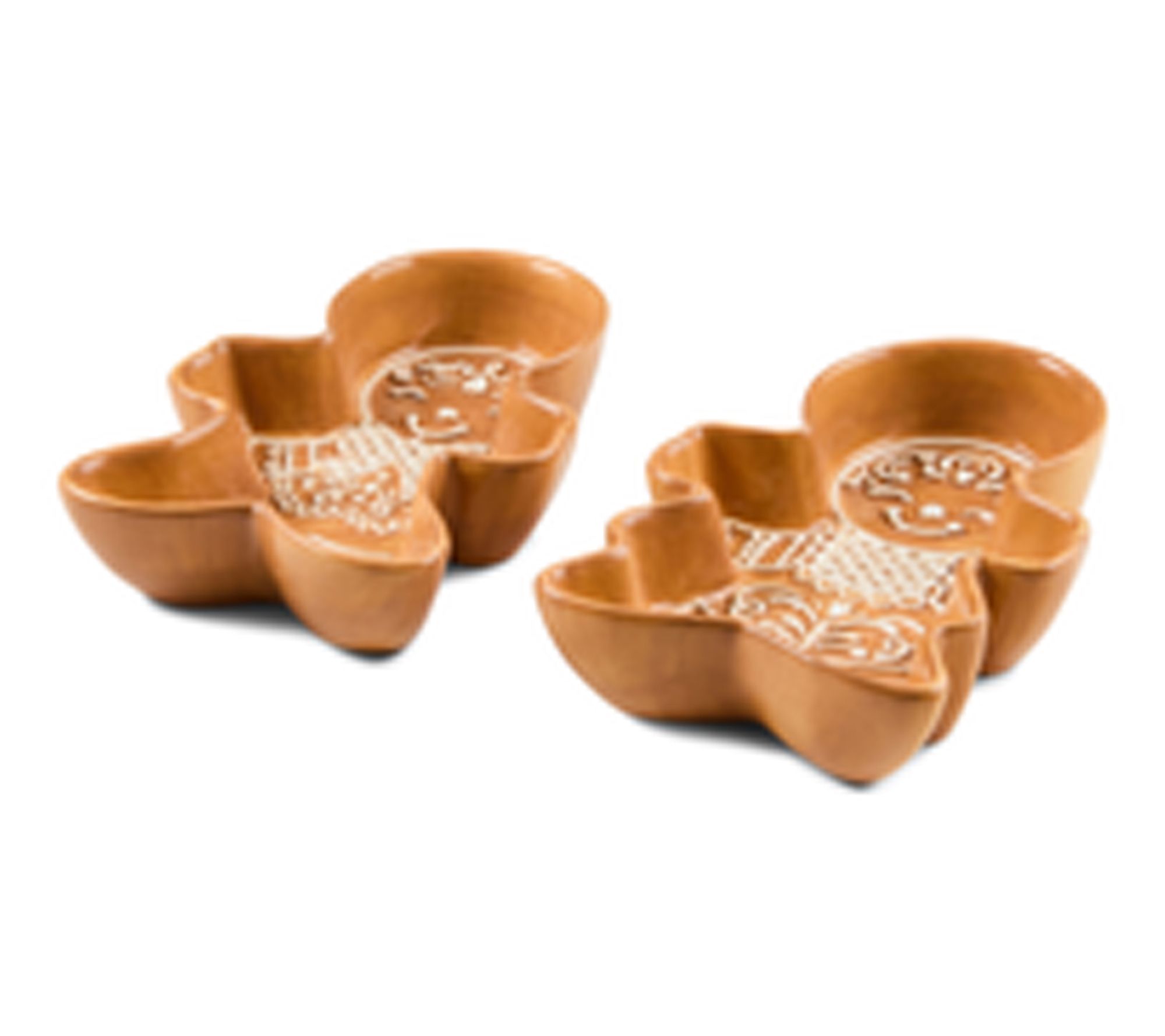  MacKenzie- Childs S/2 Mocha Check Gingerbread Snack Bowls
