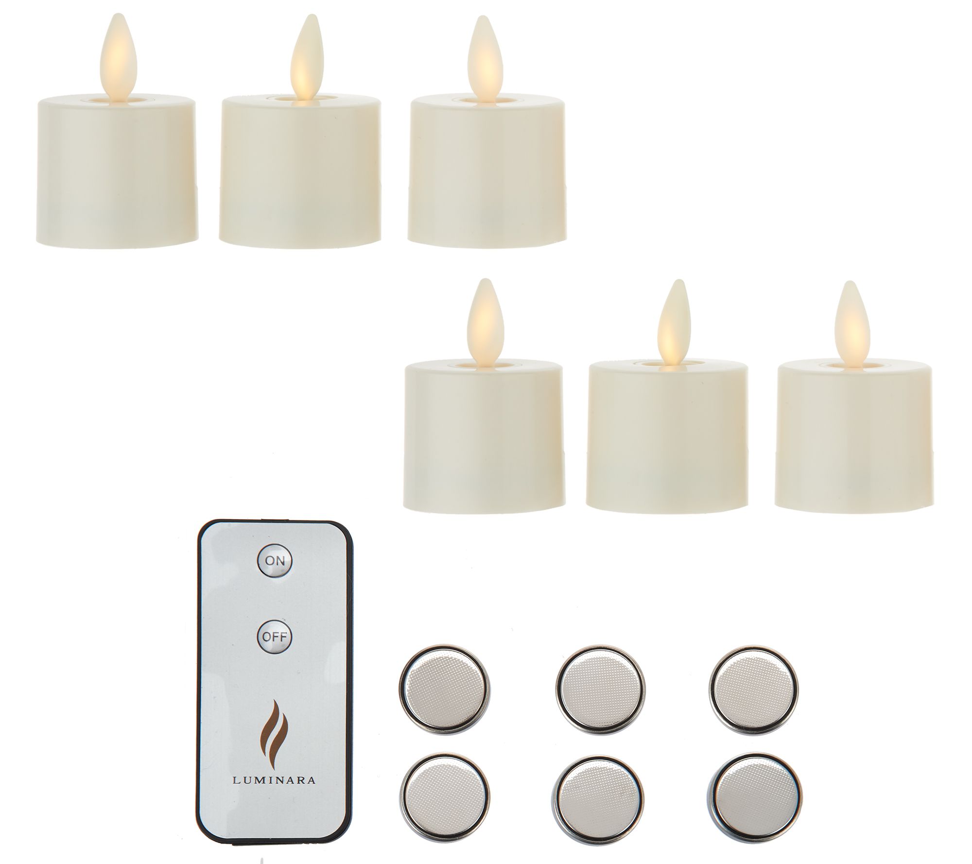 Luminara Set of 6 Tealights with Additional Batteries