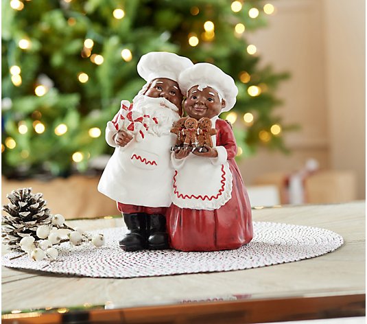 Chef Santa and Mrs. Claus with Gingerbread Treats by Valerie
