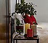 Martha Stewart Set of 2 Cable Knit Flameless Candle Pillars, 4 of 6