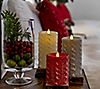 Martha Stewart Set of 2 Cable Knit Flameless Candle Pillars, 5 of 6