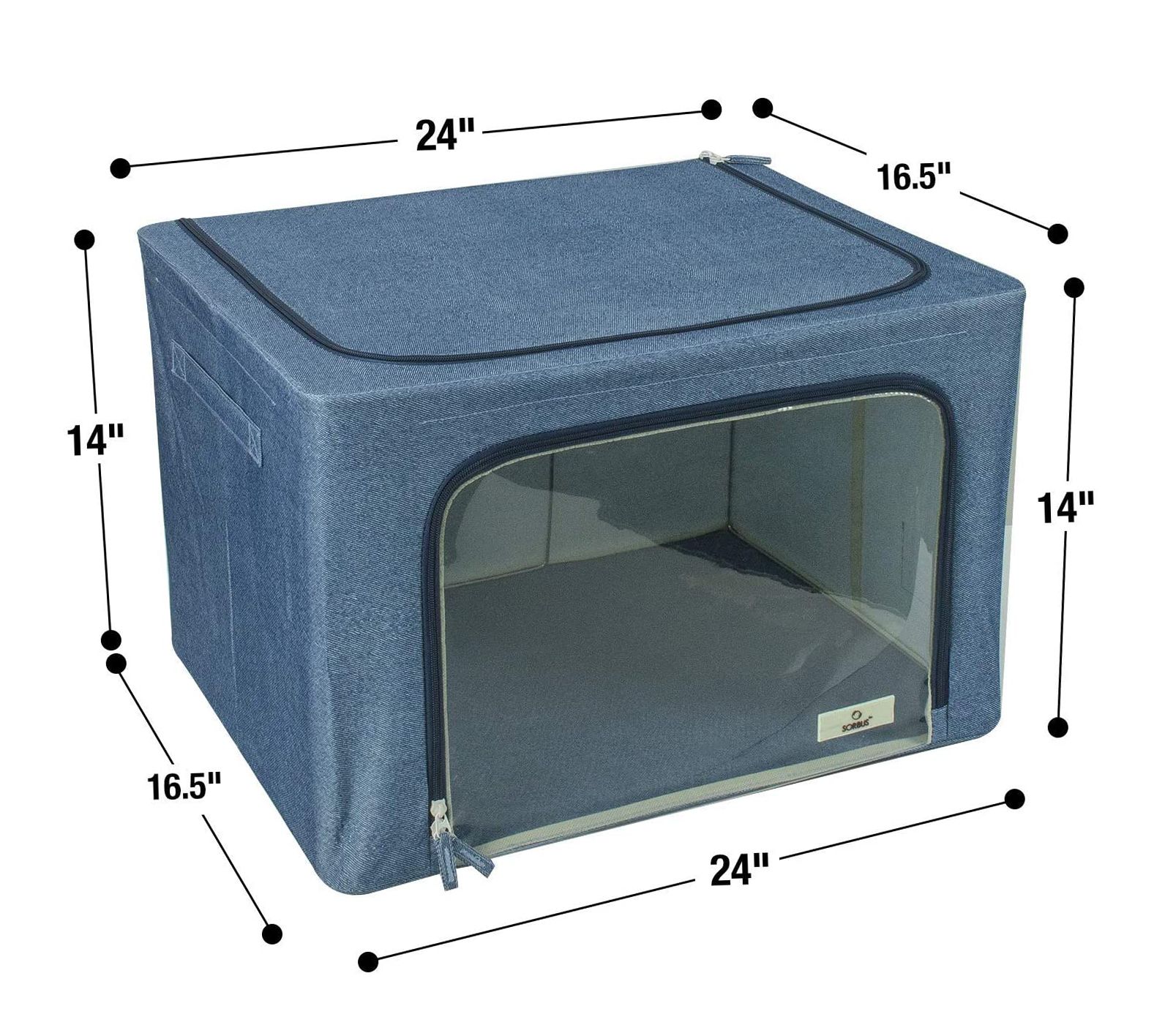 Sorbus 2 Large Foldable Storage Box Organizers - QVC.com