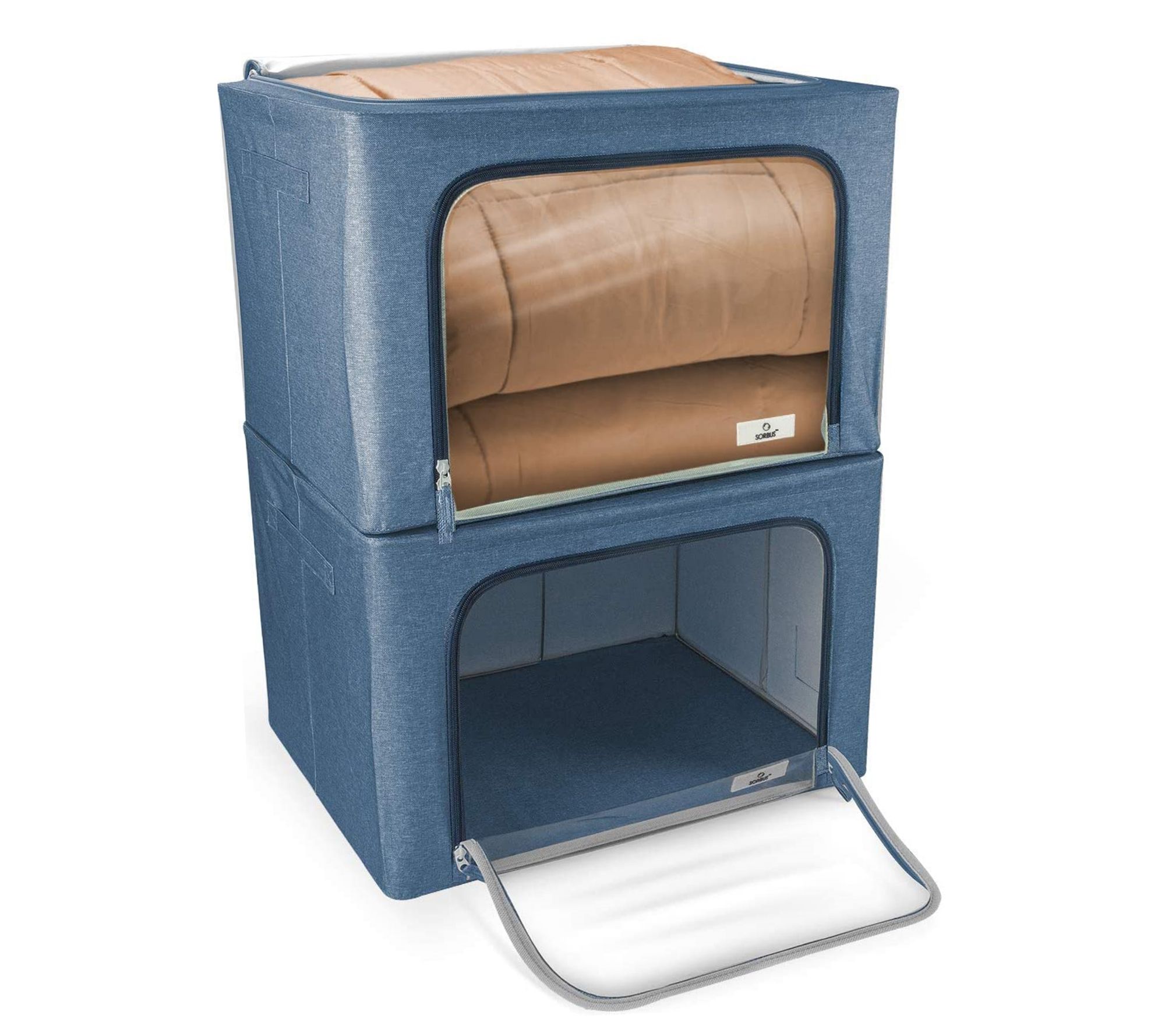 Sorbus 2 Large Foldable Storage Box Organizers