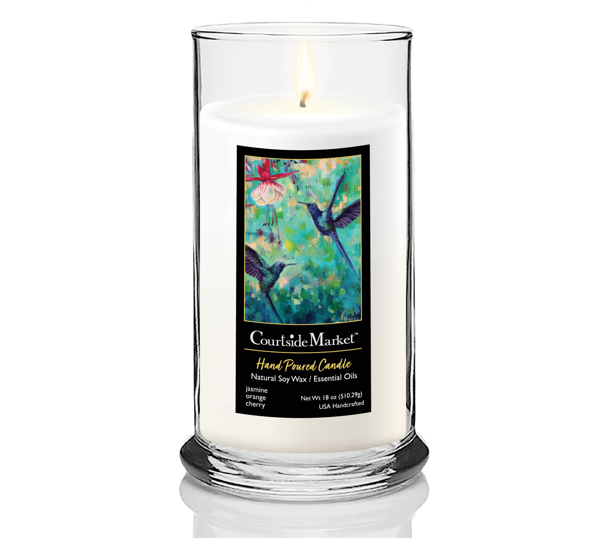 Courtside Market Love Birds Status Candle Glass18 oz.