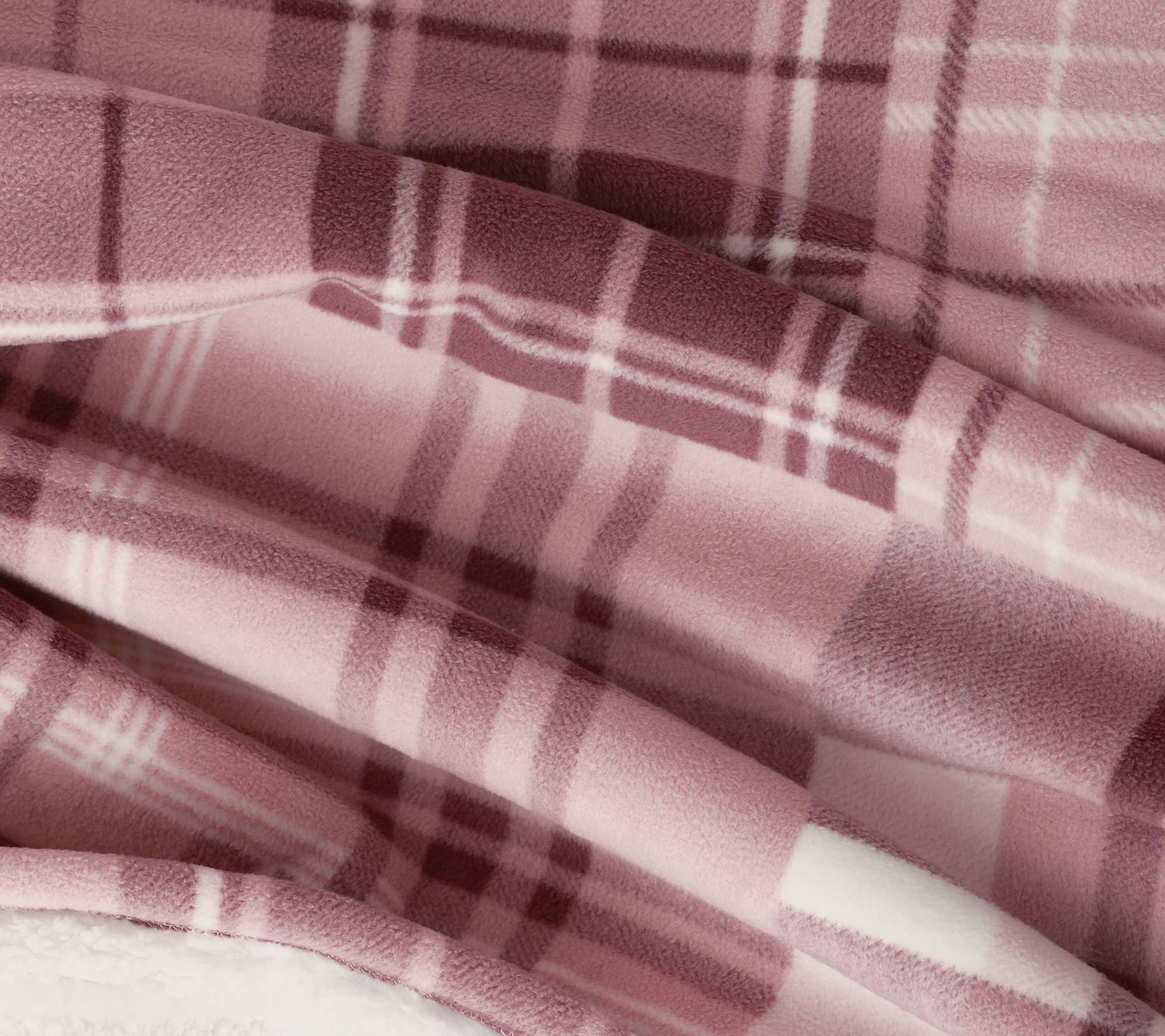 Berkshire Oversized Polarfleece Printed Throw rev. Sherpa