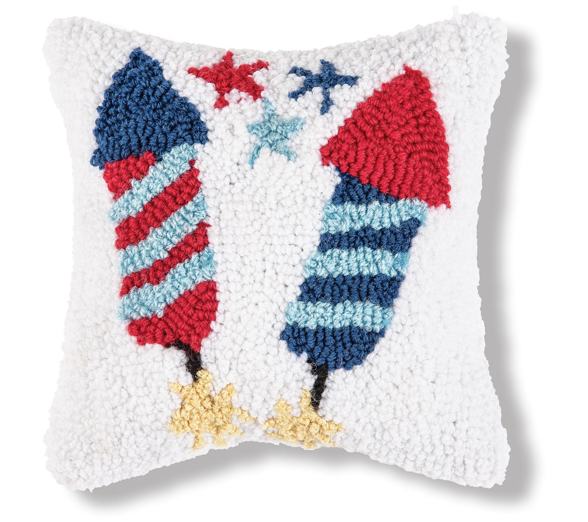 8" x 8" Firecracker Throw Pillow by Valerie