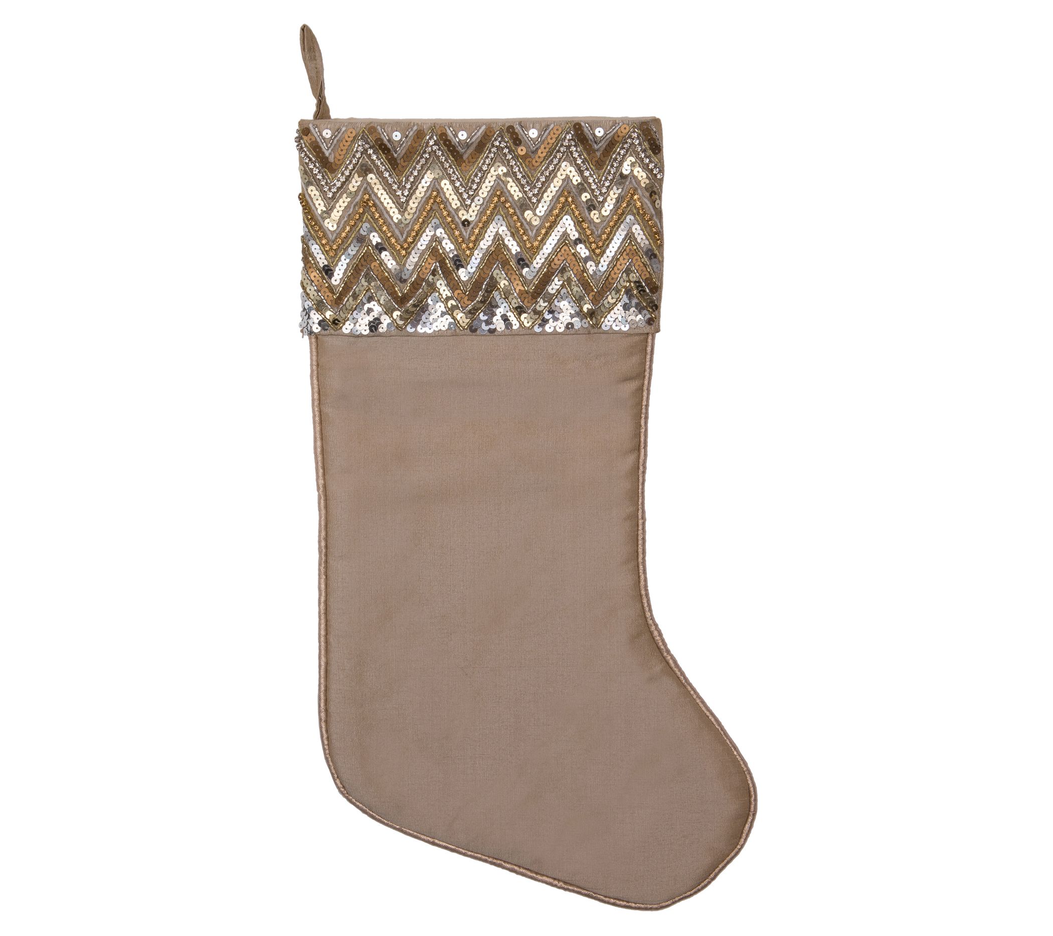 Vickerman 19" Chevron Sequin Stocking