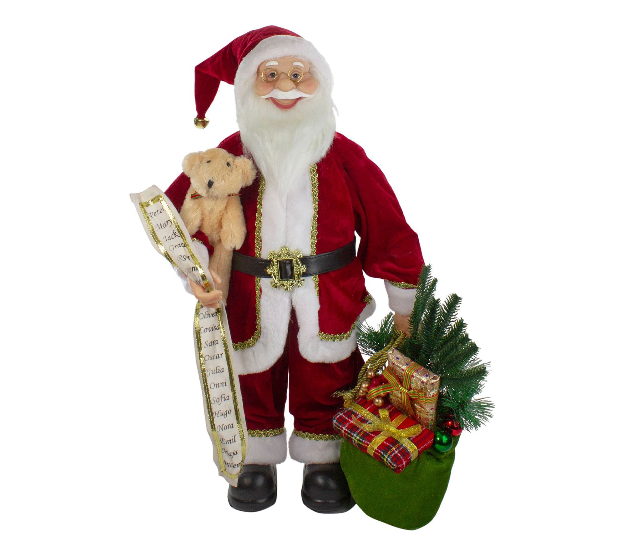 Northlight 2' Standing Santa w/ Presents & Naugty/Nice List