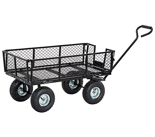 Glitzhome Steel Utility Garden Cart w/ Removable Sides - XL