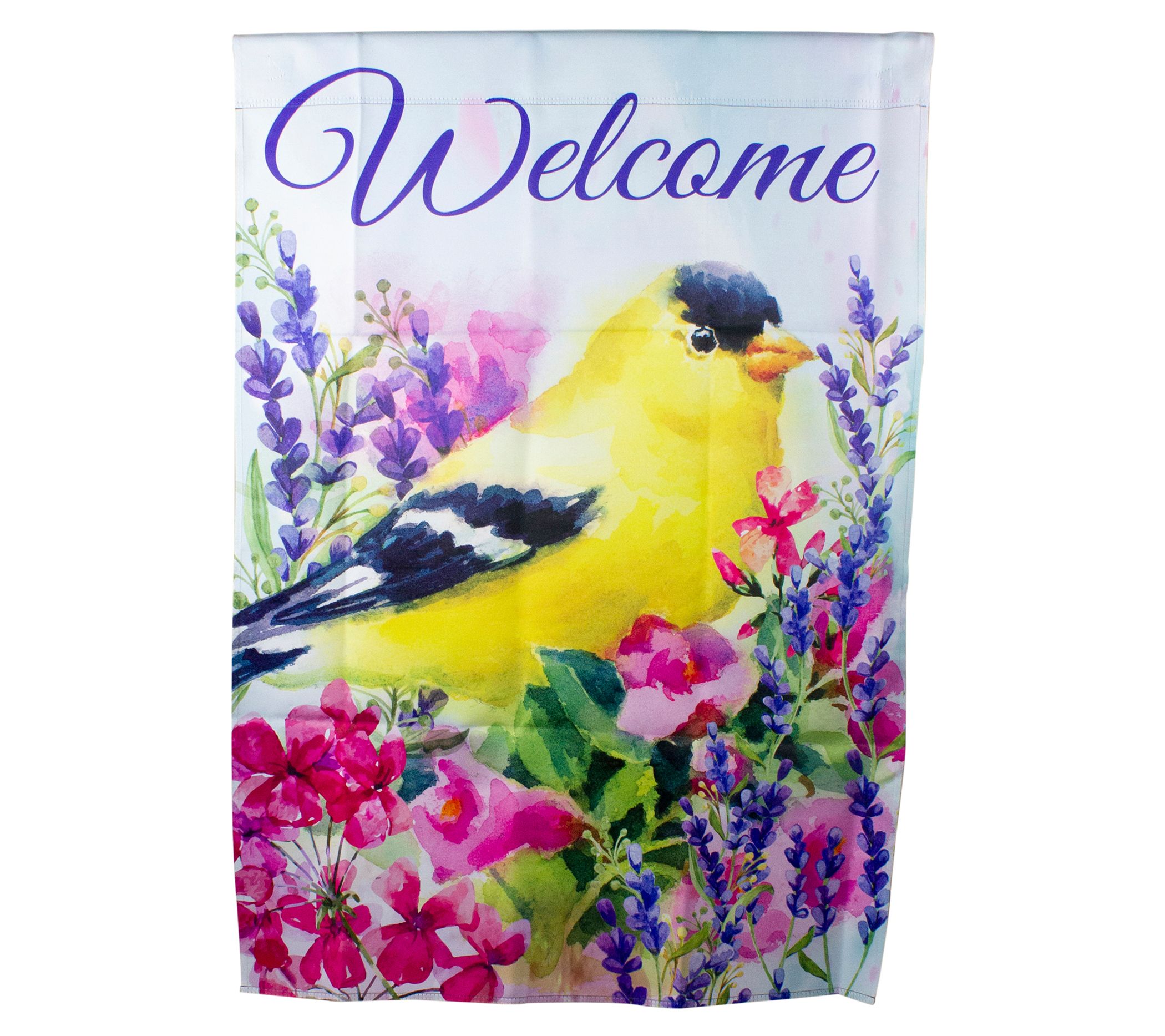 Northlight Welcome Yellow Finch Spring House Flag 28" x 40"