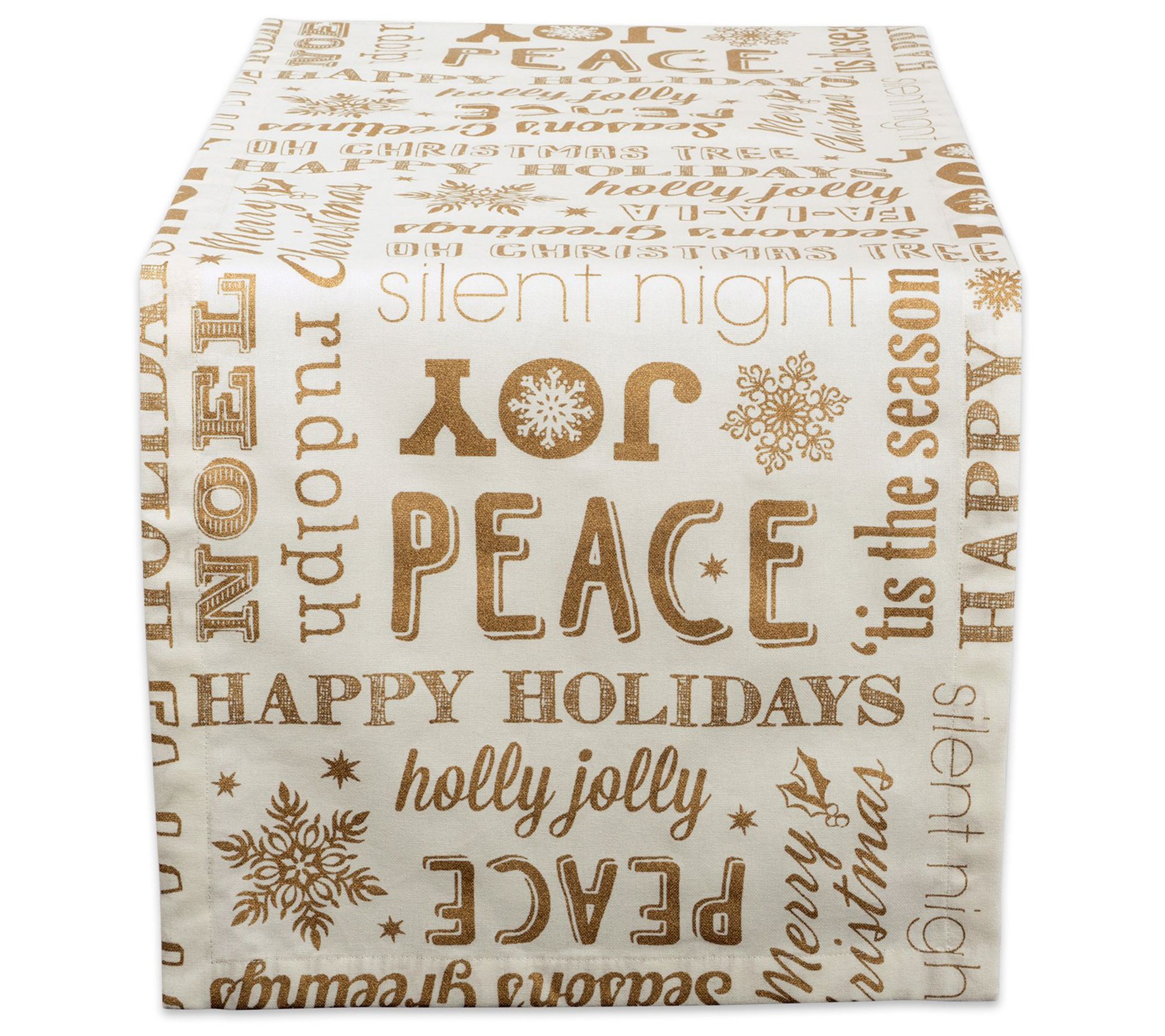 Design Imports Christmas Collage Table Runner 14" x 108"