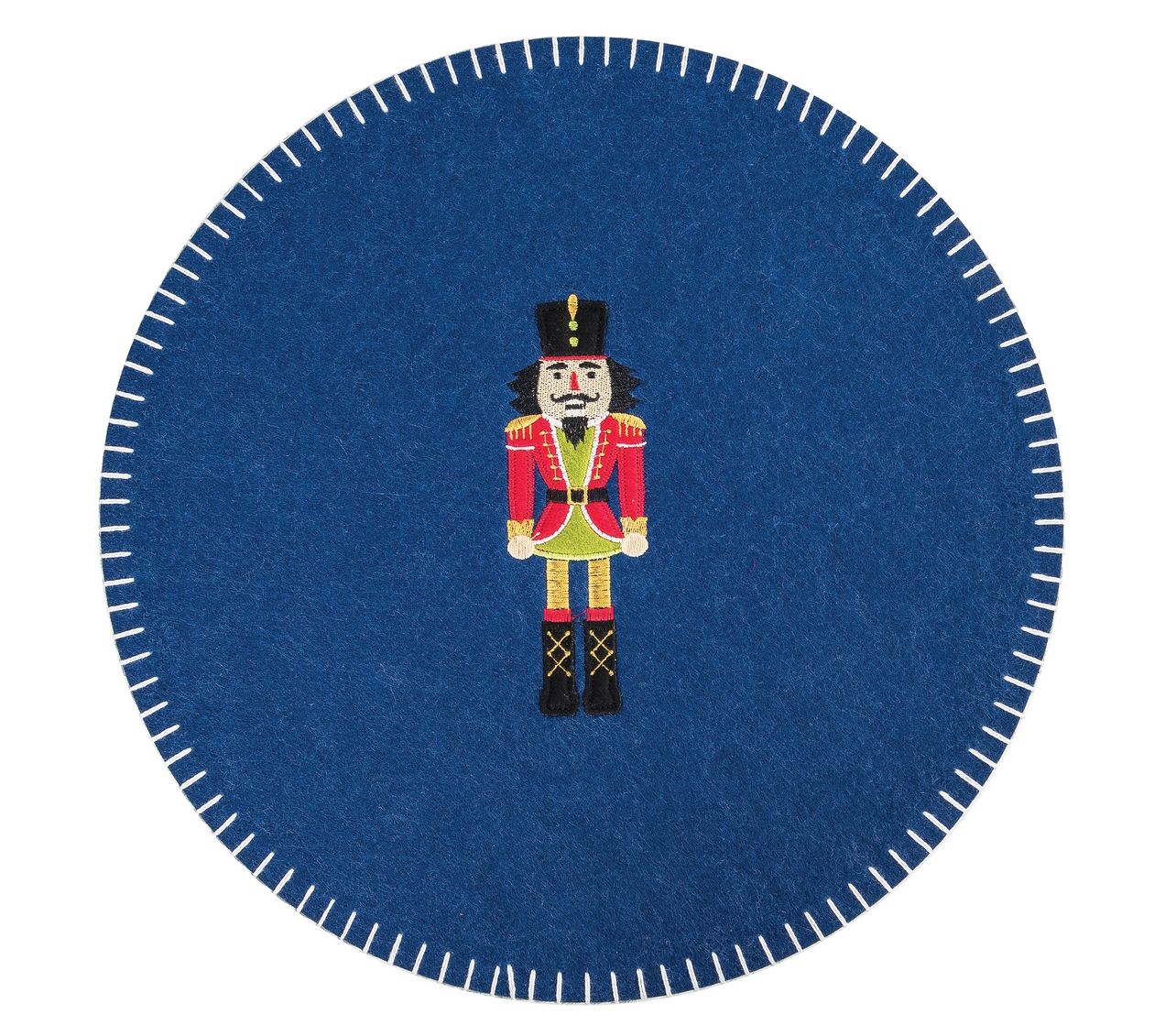 14" x 14" Nutcracker Felt Round Placemat Set of6 by Valerie