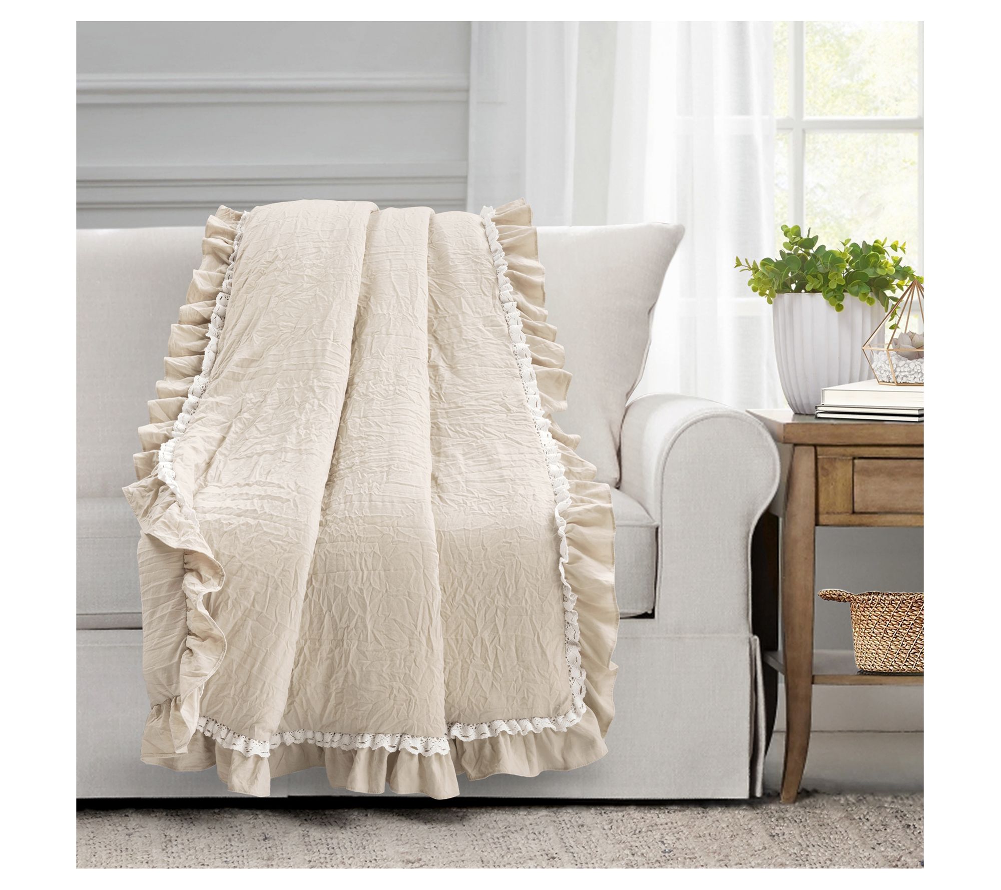 Shabby chic decorative throw hot sale