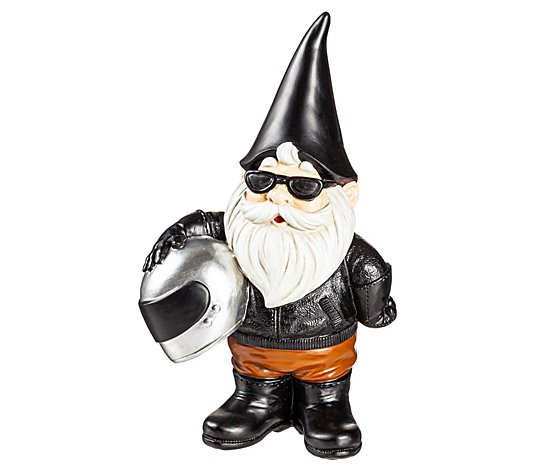 Evergreen 10"H Motorcycle Gnome