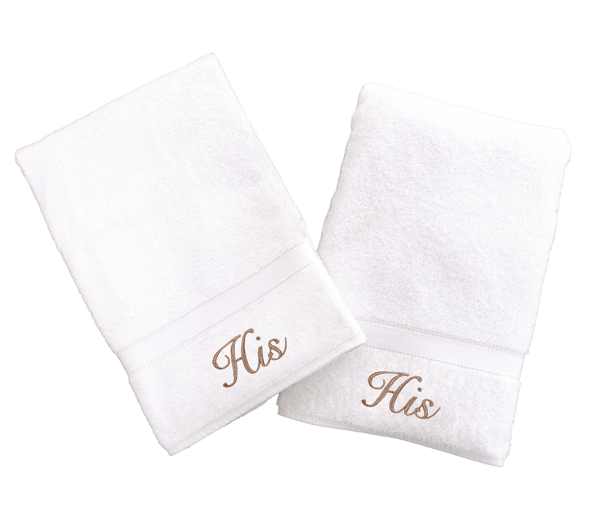 Linum Home Textiles "His" and "His" 2-Piece Hand Towels