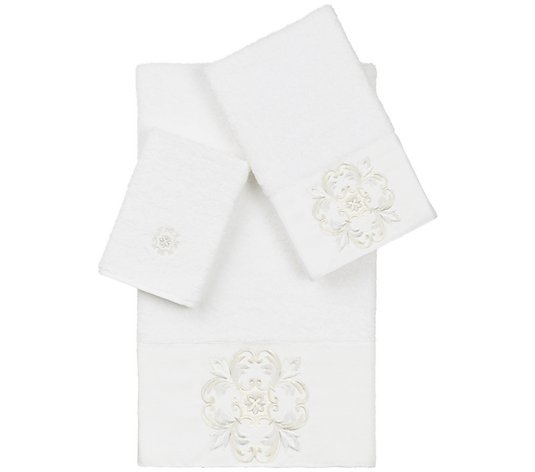 Linum Home Textiles Alyssa 3PC Embellished Towel Set