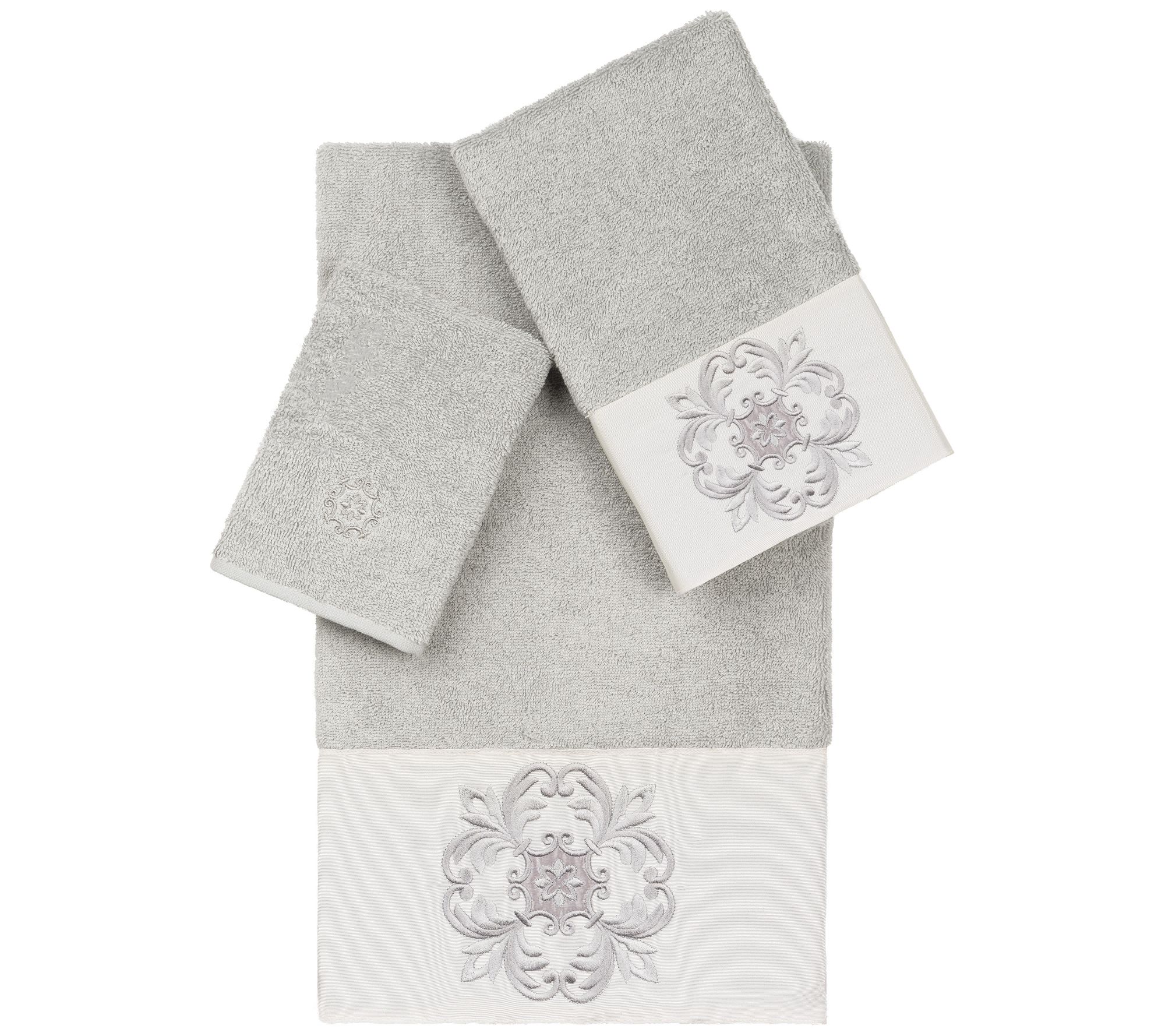 Linum Home Textiles Alyssa 3PC Embellished Towel Set