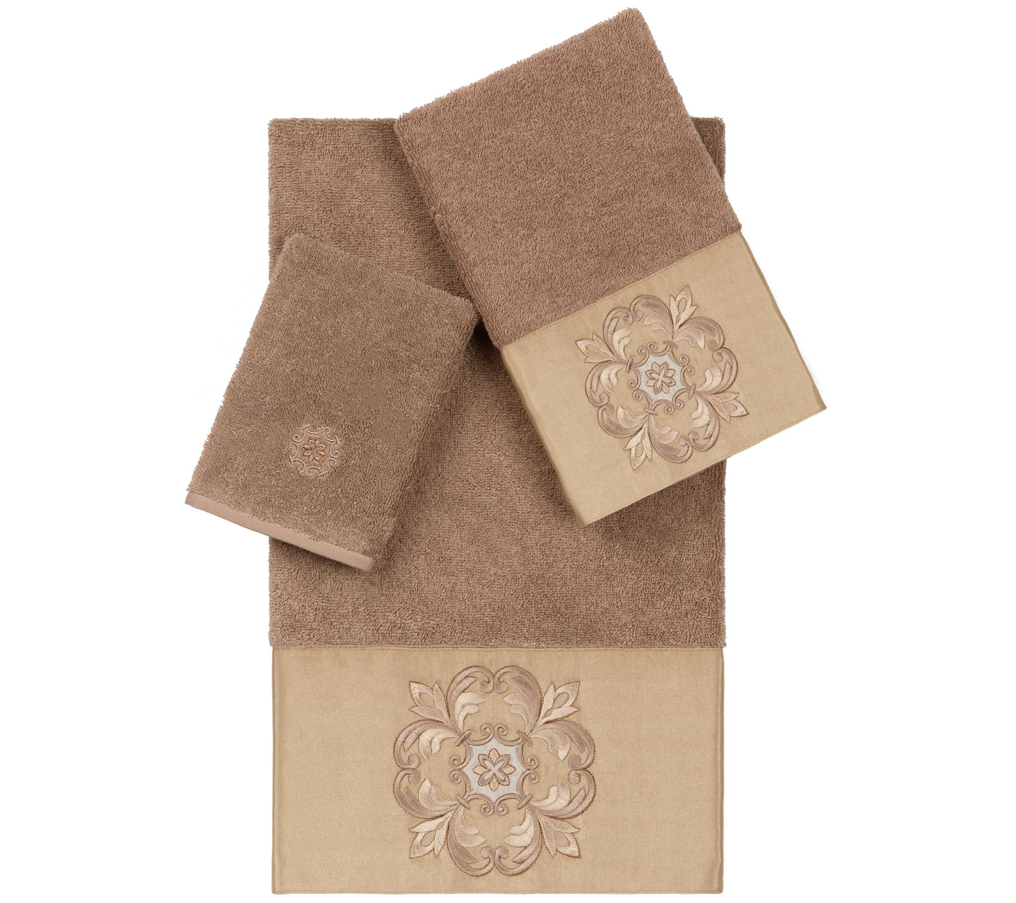 Linum Home Textiles Alyssa 3PC Embellished Towel Set