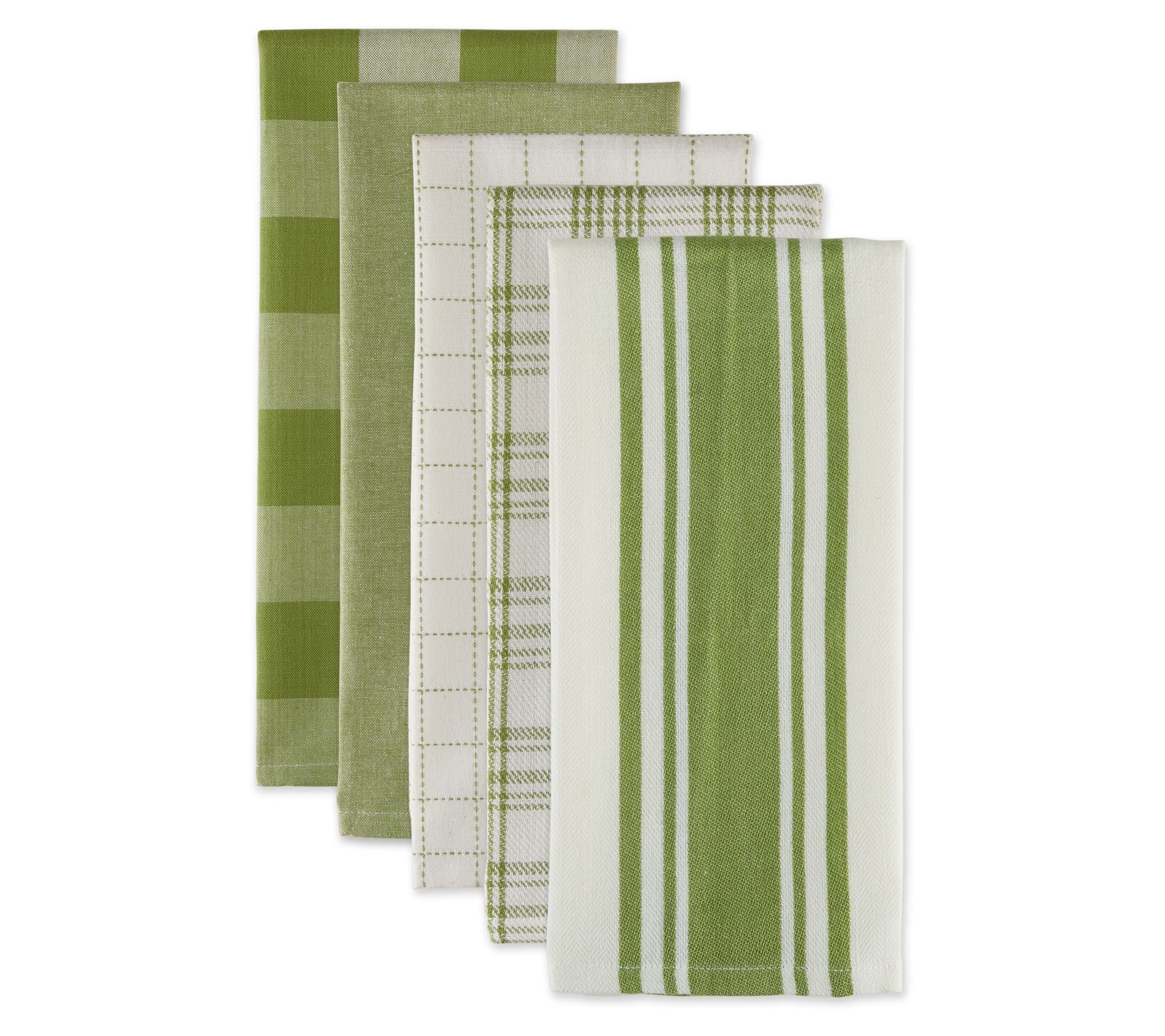 Design Imports Set of 5 Assorted Everyday Kitchn Towel - QVC.com