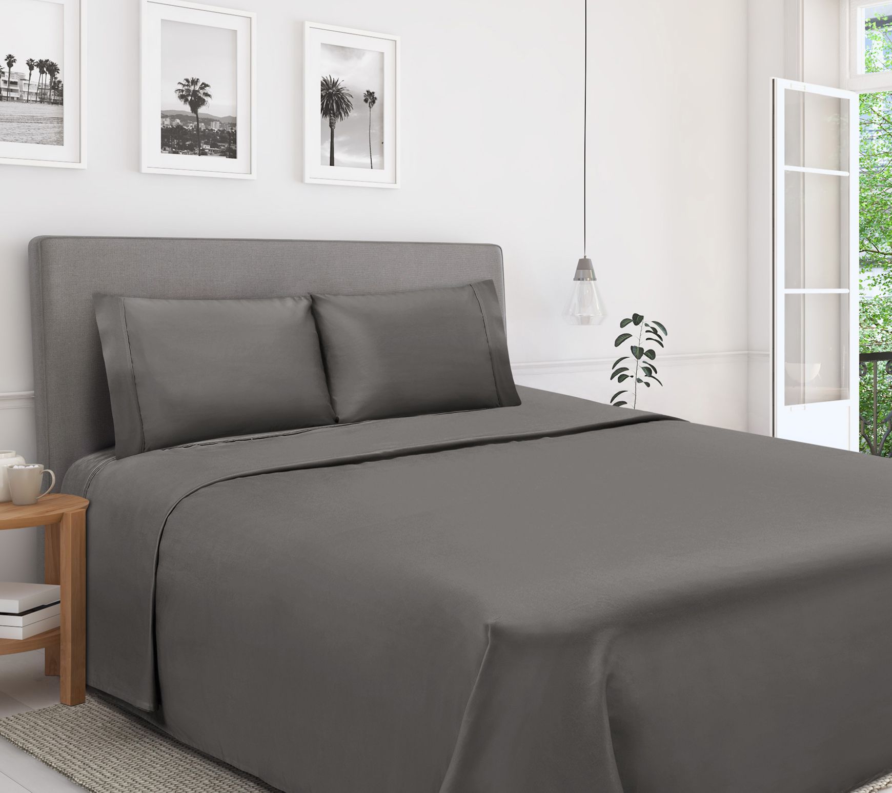 Superior 1200 -TC Egyptian Cotton 4-Piece Sheet Set Cal King