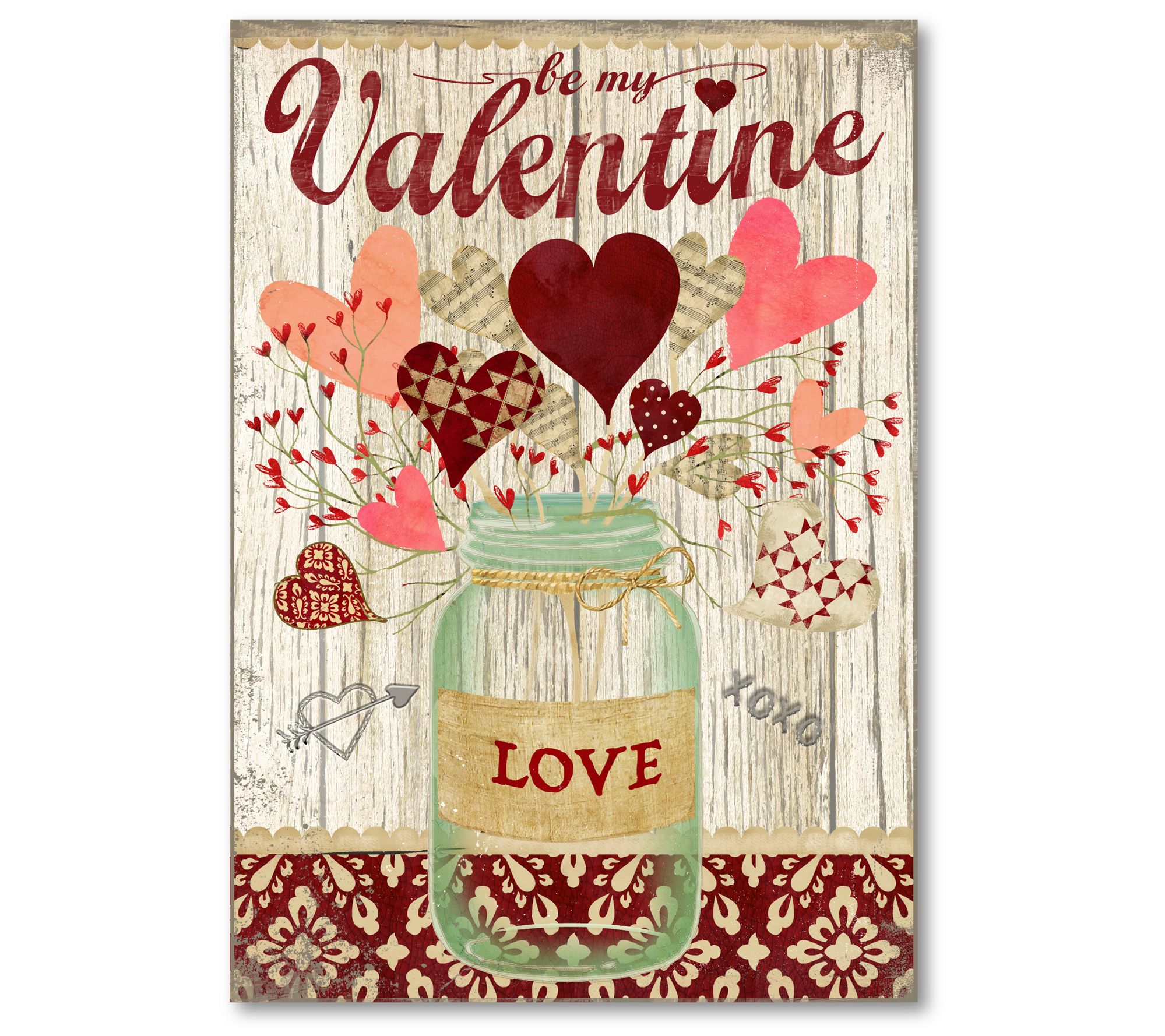 Courtside Market Be My Valentine 12x18 Canvas Wall Art