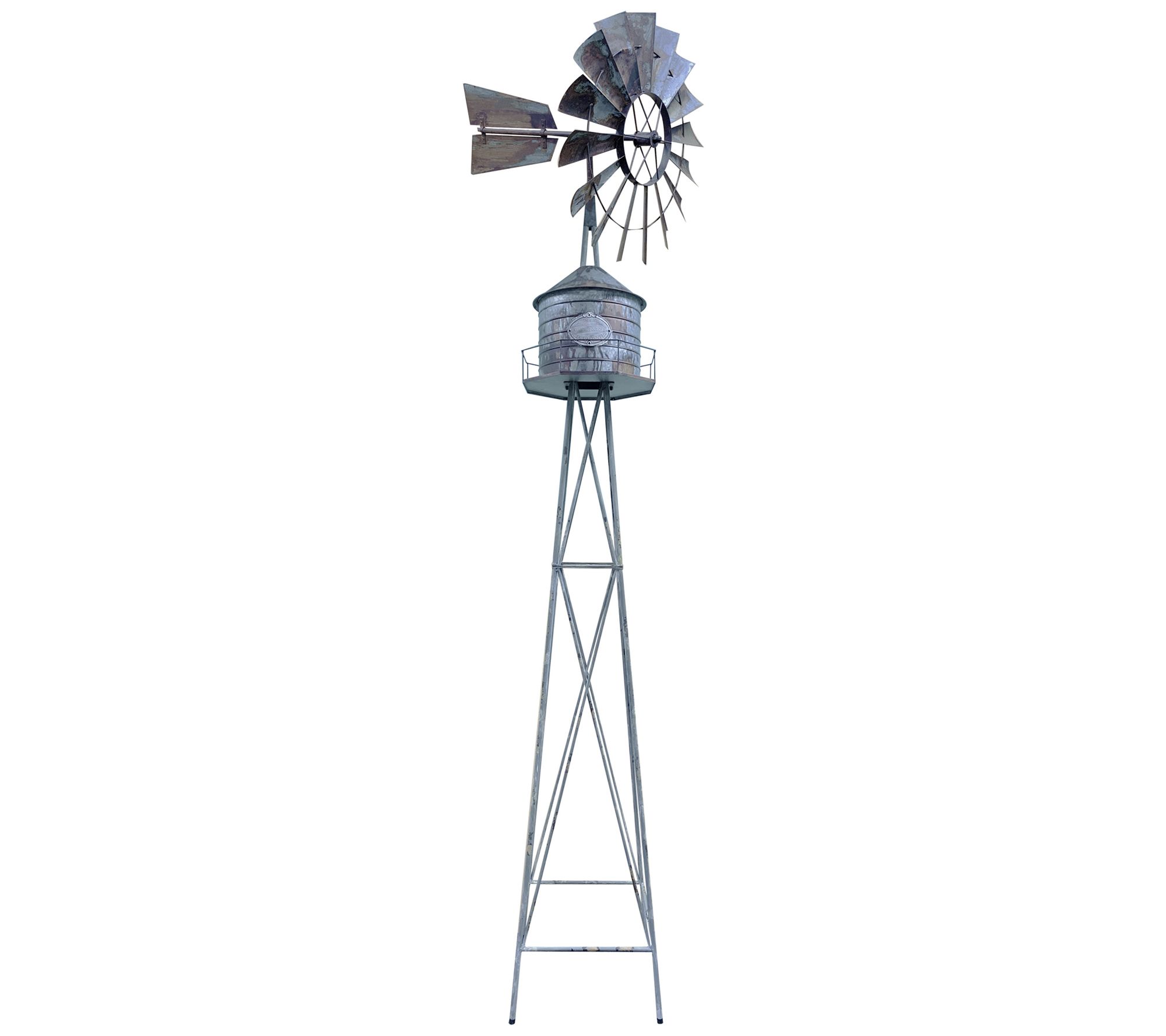 RCS Galvanized Windmill Water Tower - QVC.com