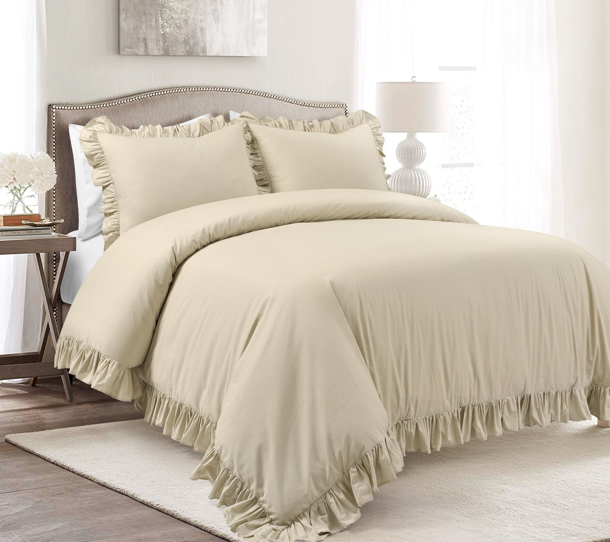 Reyna Cotton 3-Piece Full/Queen Duvet Cover Setby Lush Decor