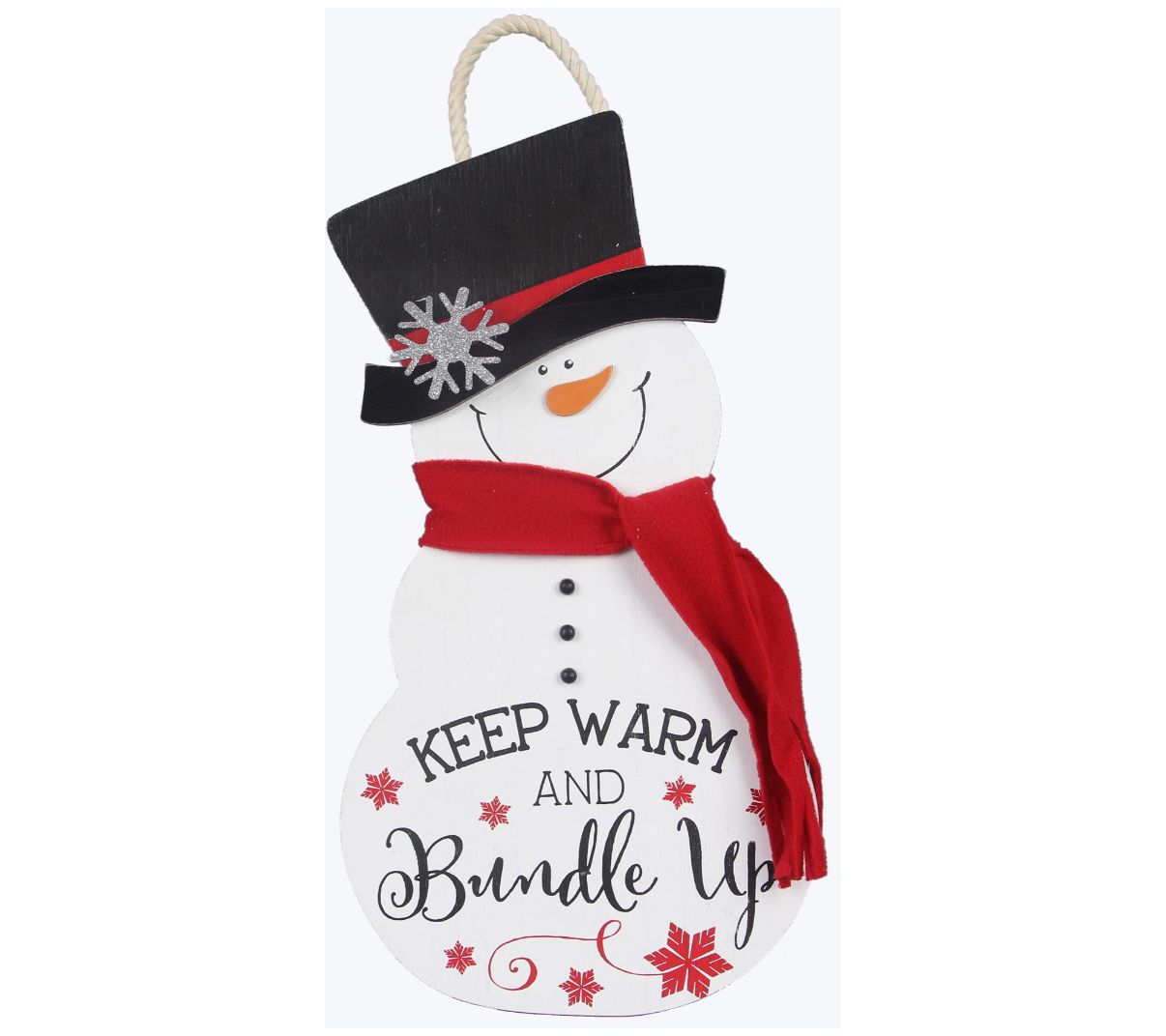 Young's Wood Snowman Wall Sign With Knitted Sca rf, Set of 2 - QVC.com