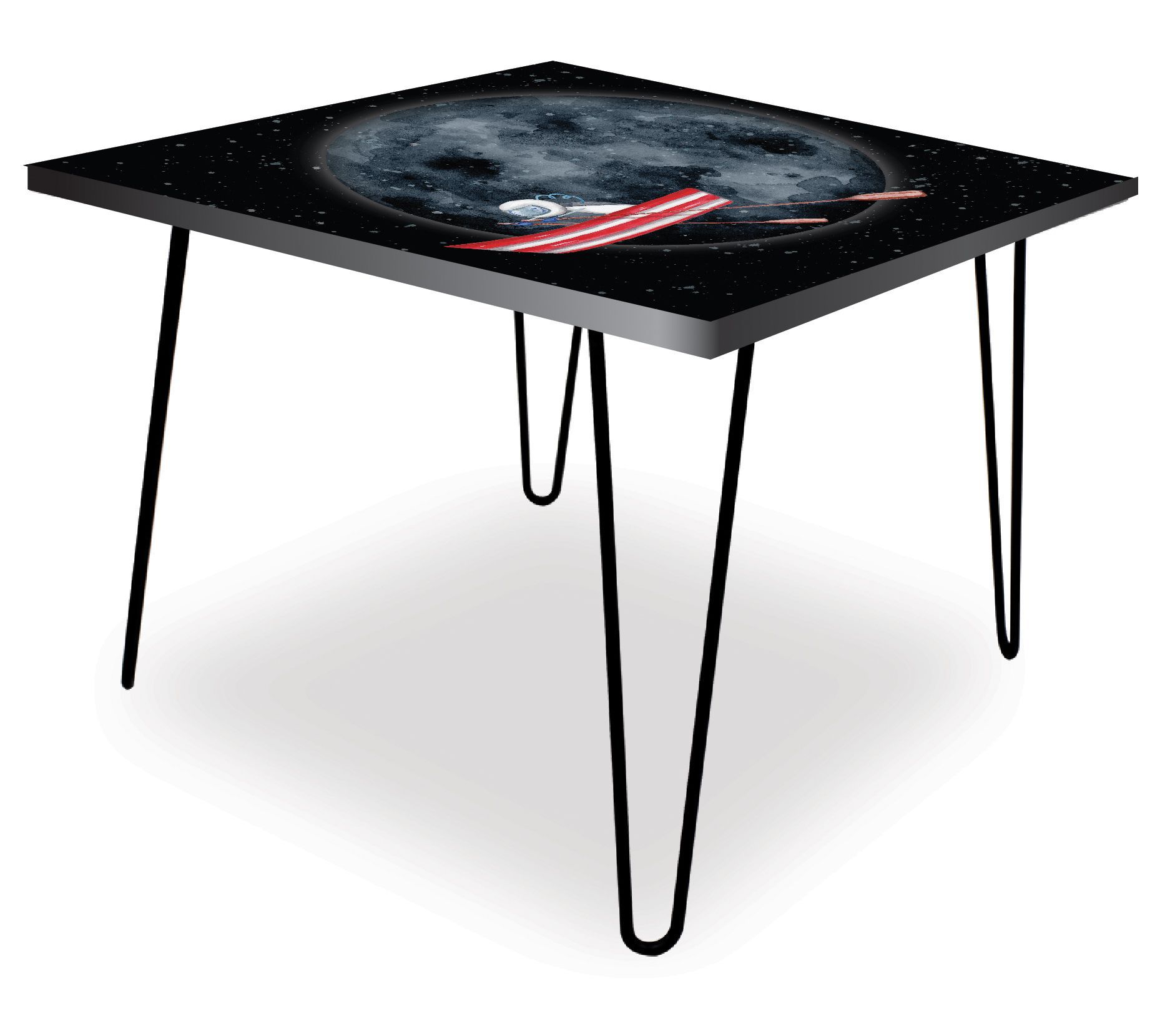 Courtside Market Moon Man Adventure Awaits 24x24 Square Table