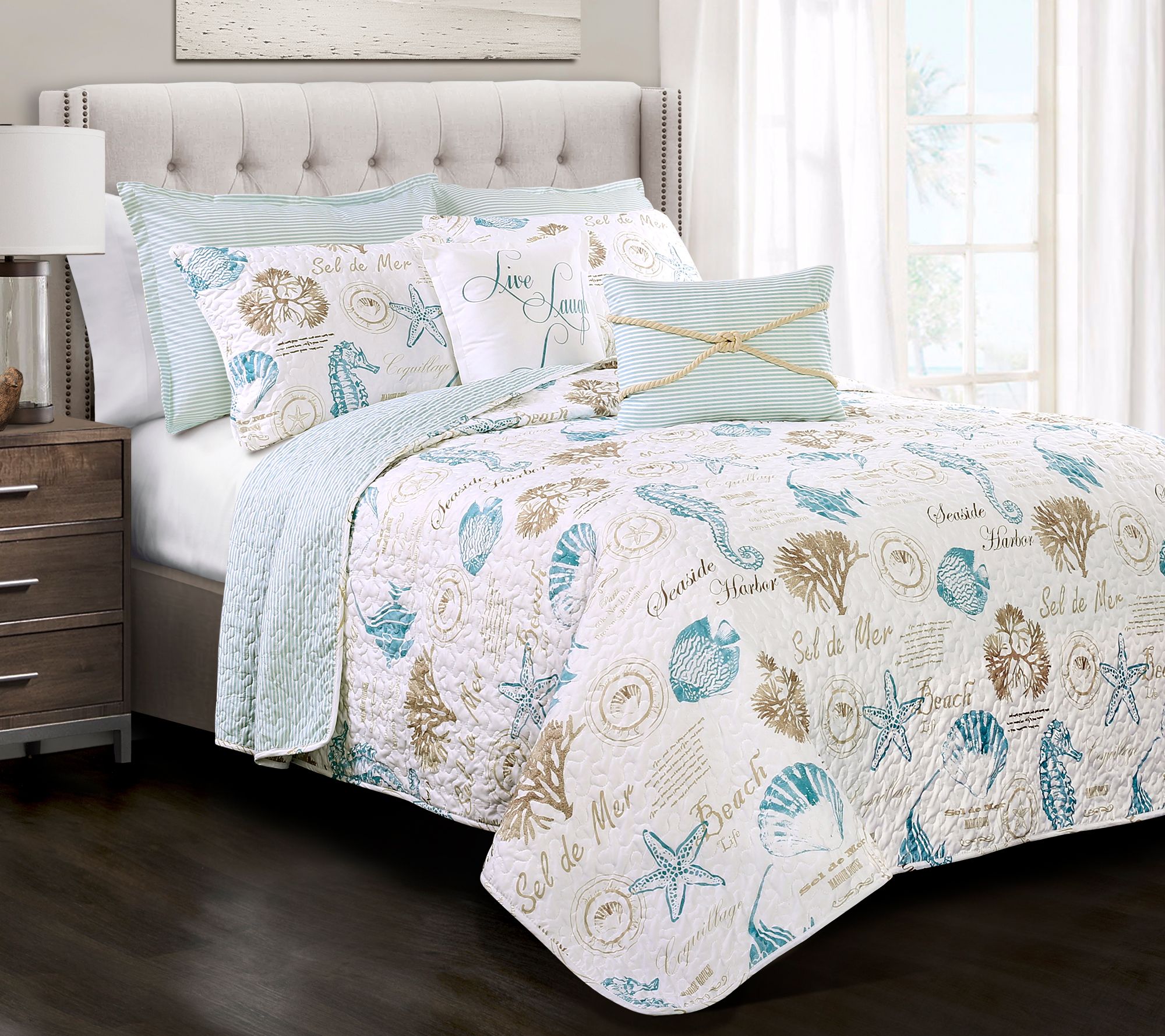 Lush Decor Harbor Life Quilt 7Pc King