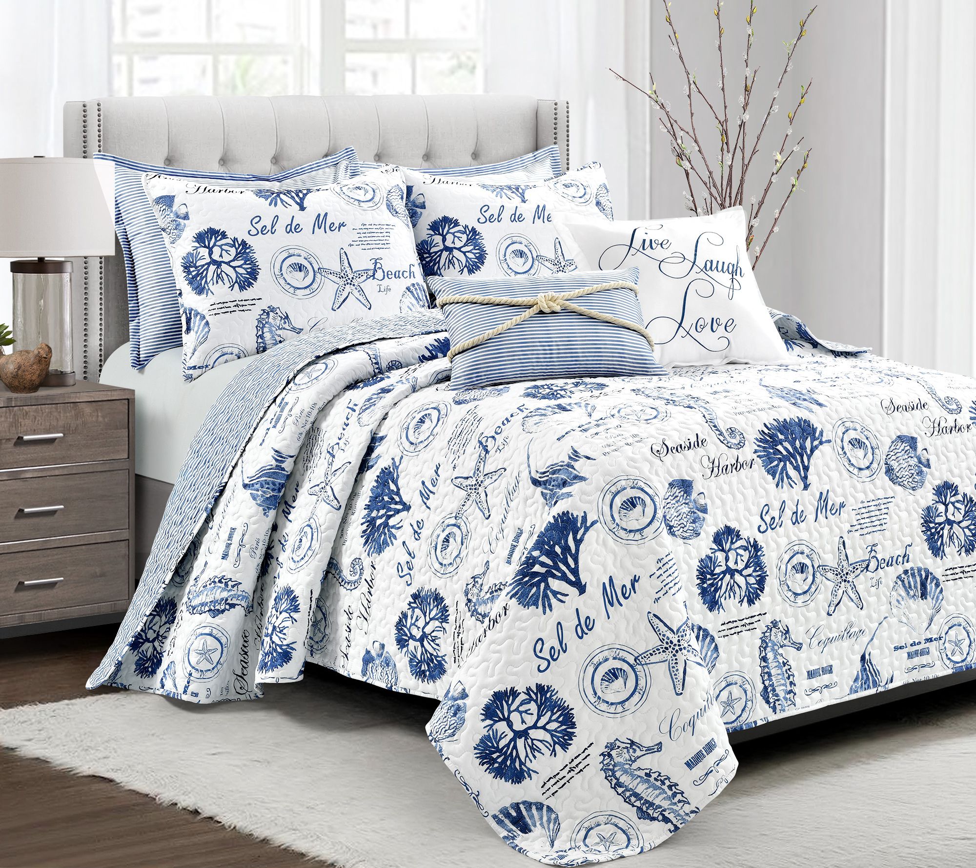 Lush Decor Harbor Life Quilt 7Pc King