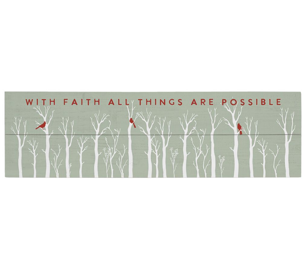 Sincere Surroundings 24" With Faith Cardinals V intage Pallet