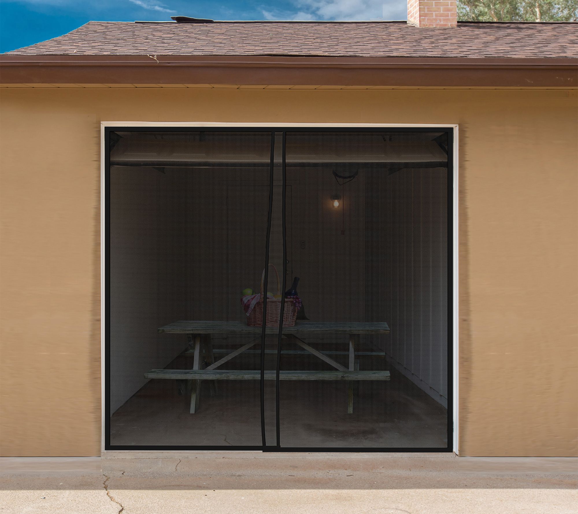 Pure Garden One Car Garage Door Screen Heavy-Duty Mesh