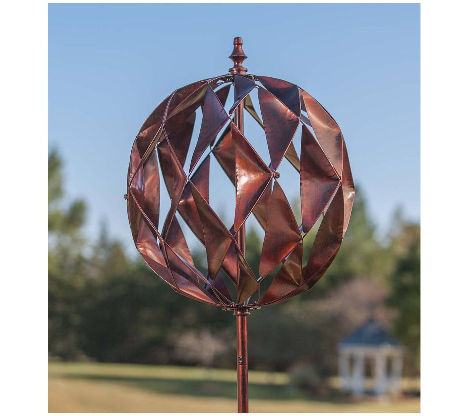 Plow & Hearth Harlequin Ball Wind Spinner