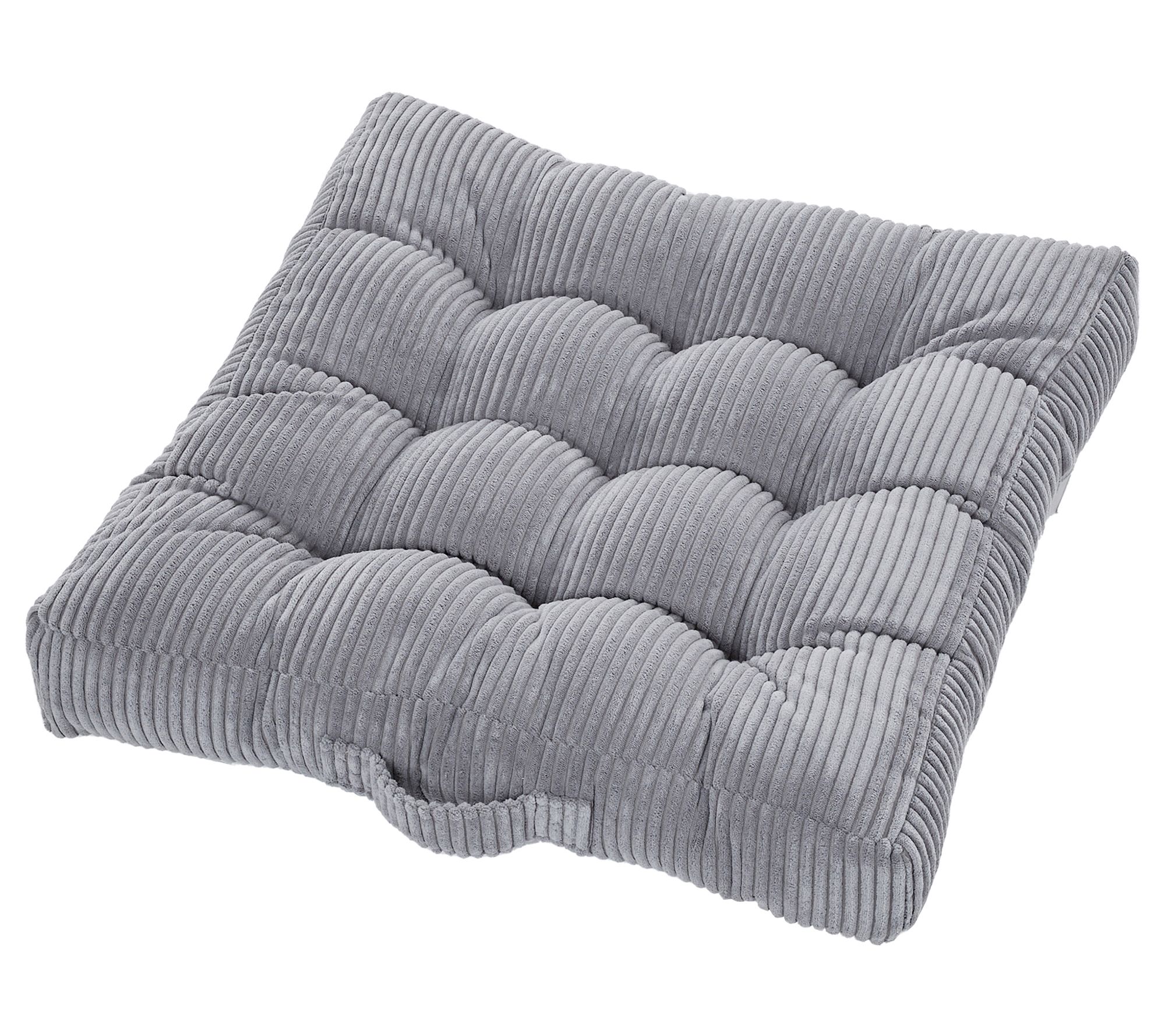 Sorra Home Indoor Corduroy Tufted Floor Pillowingle