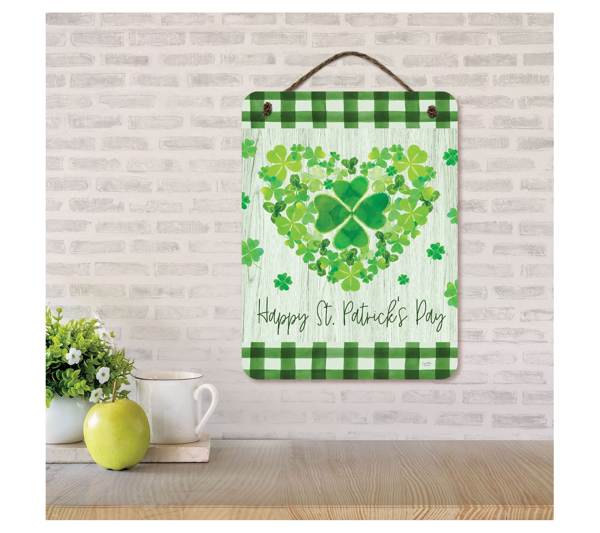 Courtside Market Happy St. Patrick's Day 12x16Hanging Sign