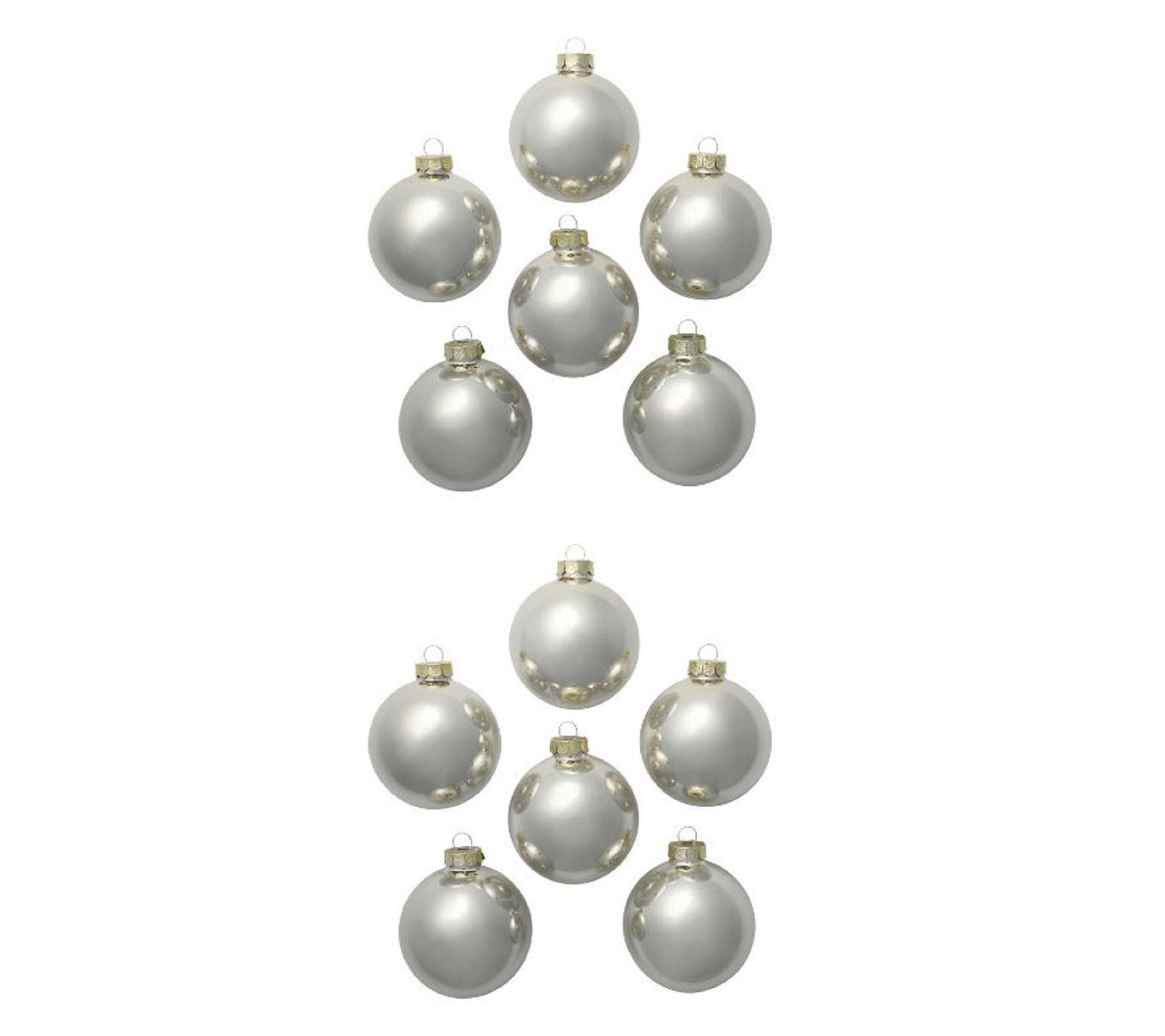 Whitehurst Set of (12) 2.75" Pearl Finish GlassOrnament