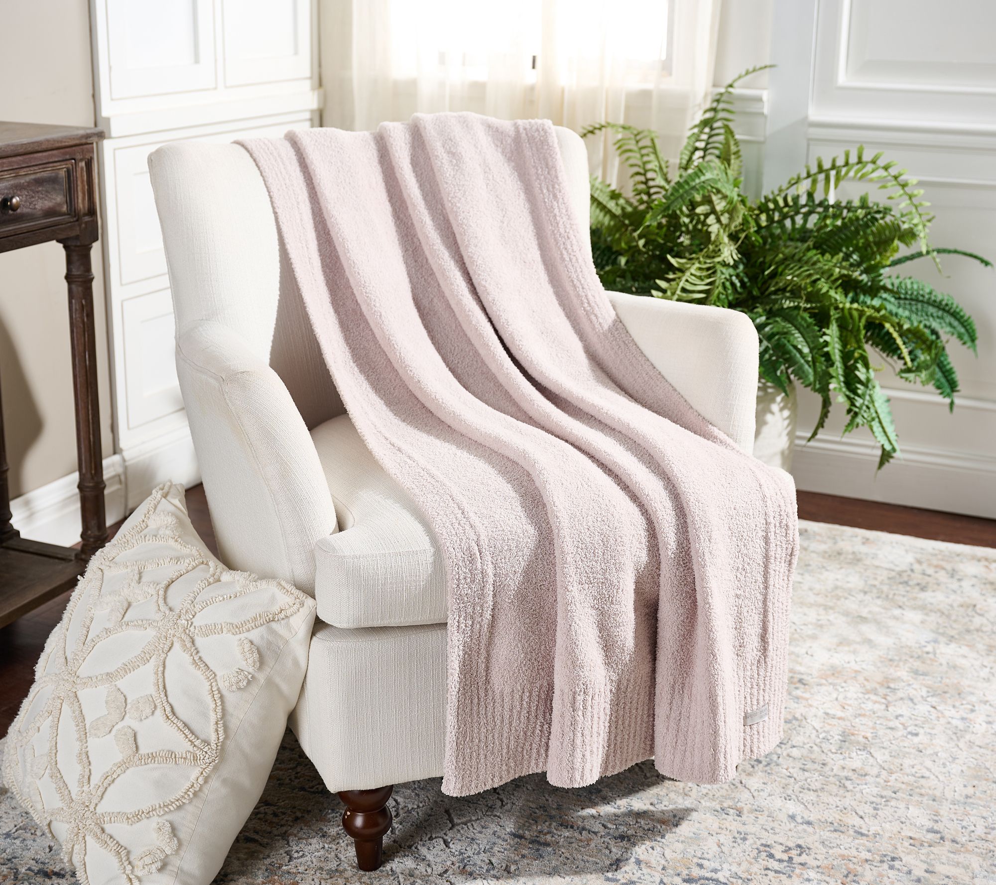 Barefoot Dreams CozyChic 45x60 Stacked Rib Border Blanket