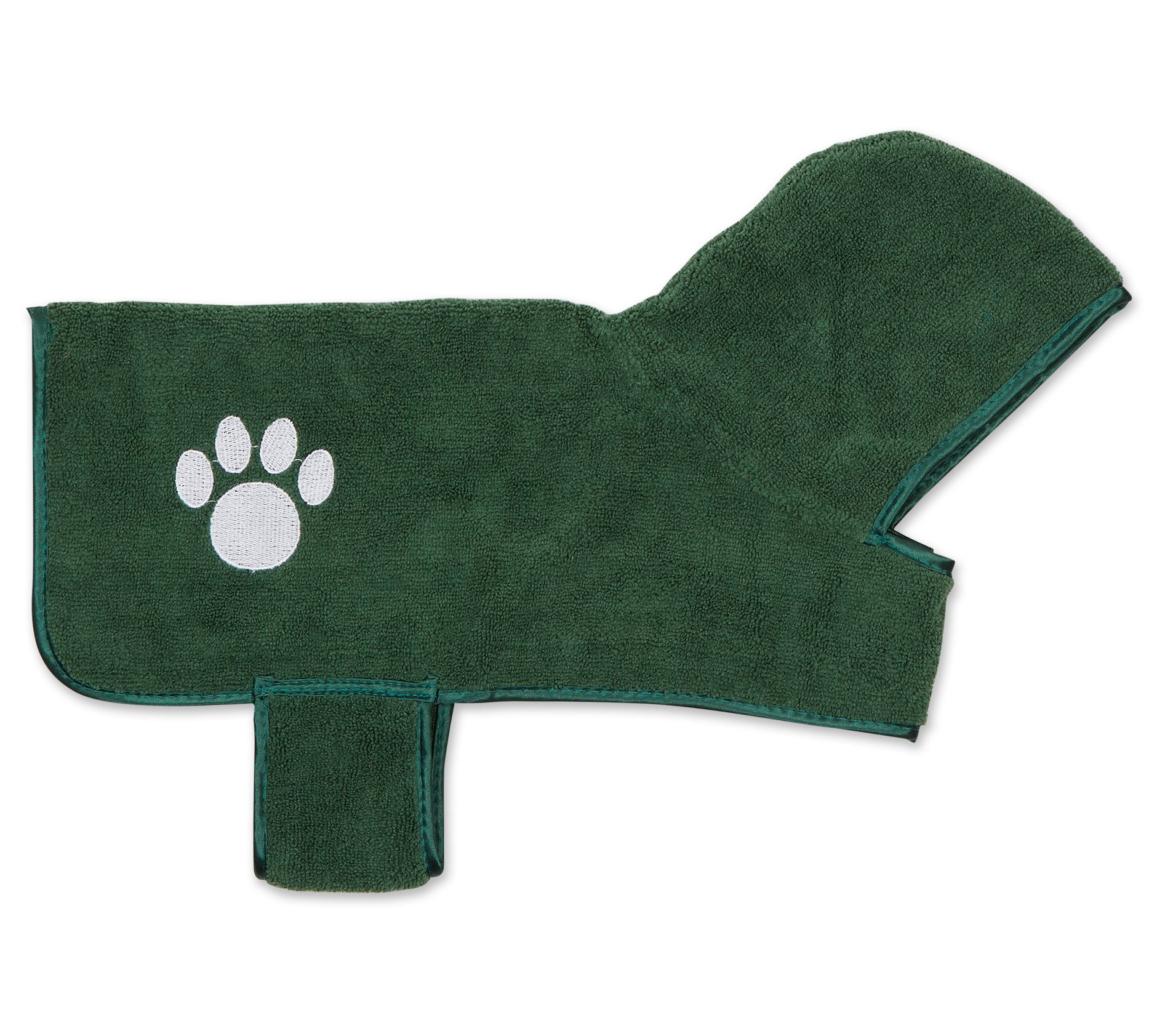 Bone Dry Embroidered Paw Pet Robe -Small - QVC.com