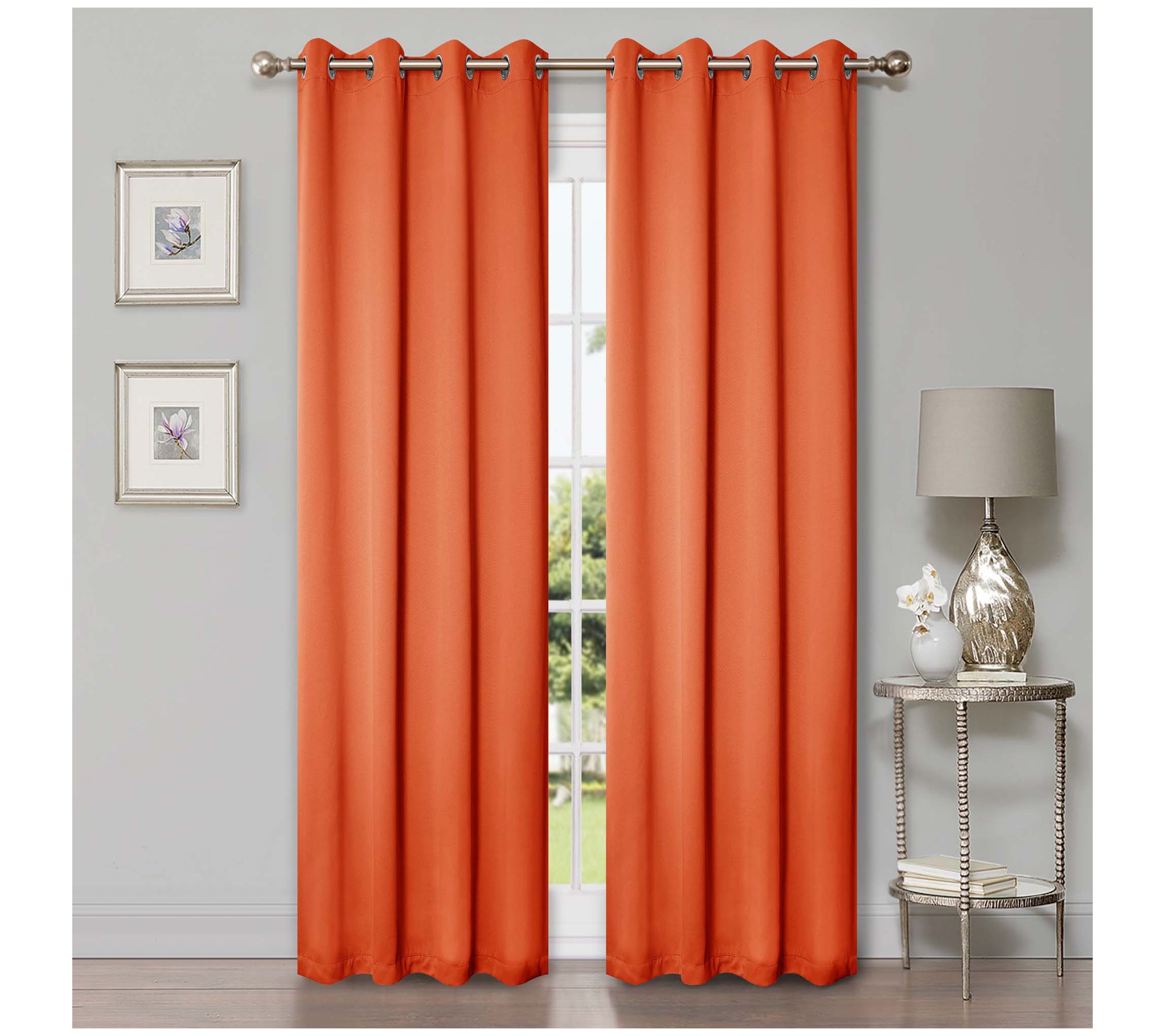 Superior Solid Blackout Curtain Panel Set, 52X72