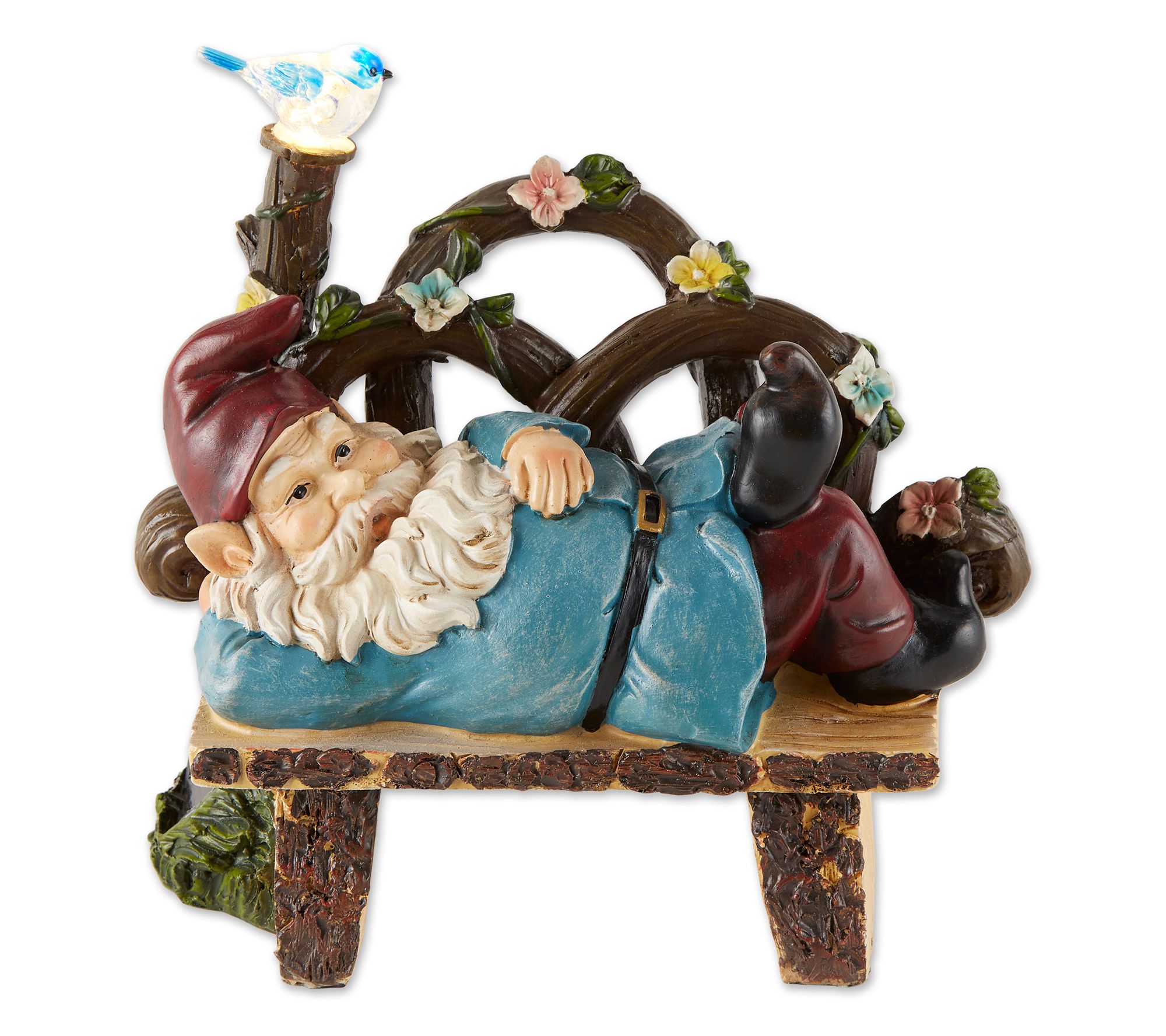 Zingz & Thingz Afternoon Nap Gnome Solar Statue