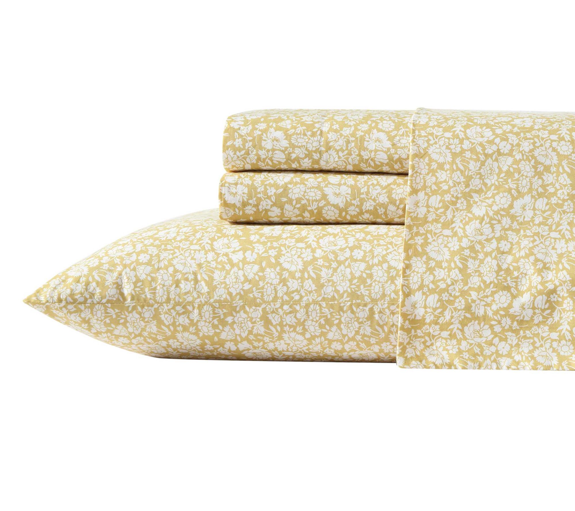 Laura Ashley Heirloom Ditzy Gold Twin Sheet Set