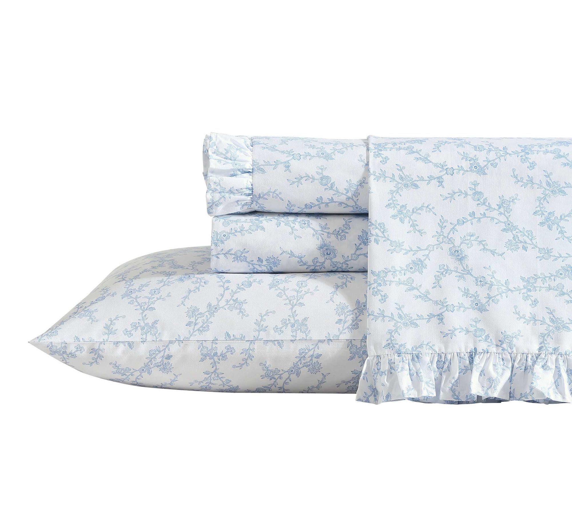 Laura Ashley Victoria Ruffled Hem Standard Pillowcase Set