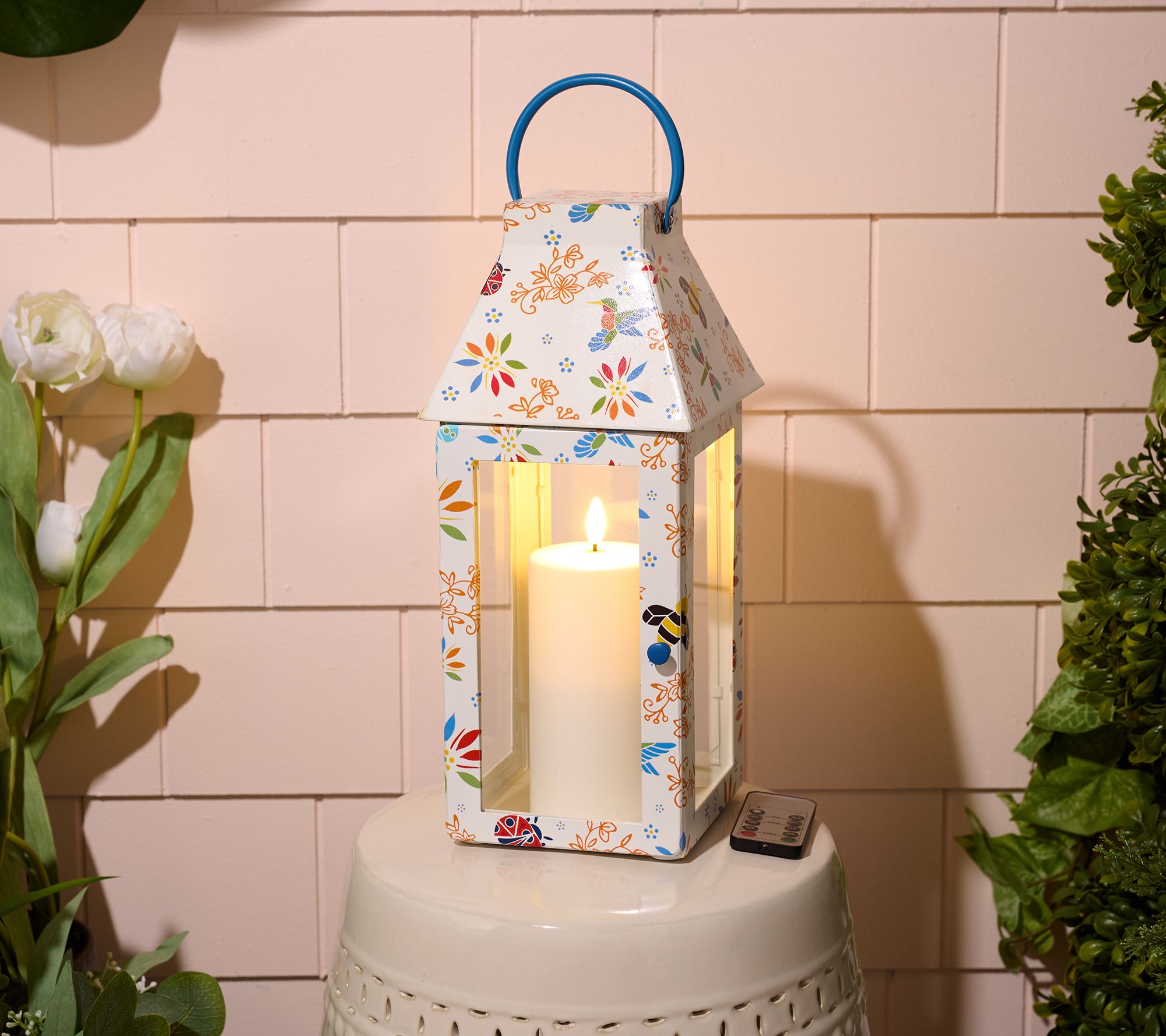 Temp-tations Seasonal 15.75" Metal Lantern with LED Candle
