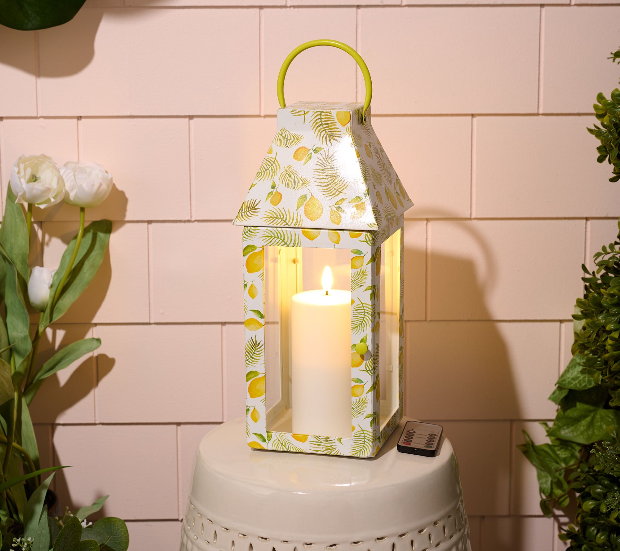 Temp-tations Seasonal 15.75" Metal Lantern with LED Candle
