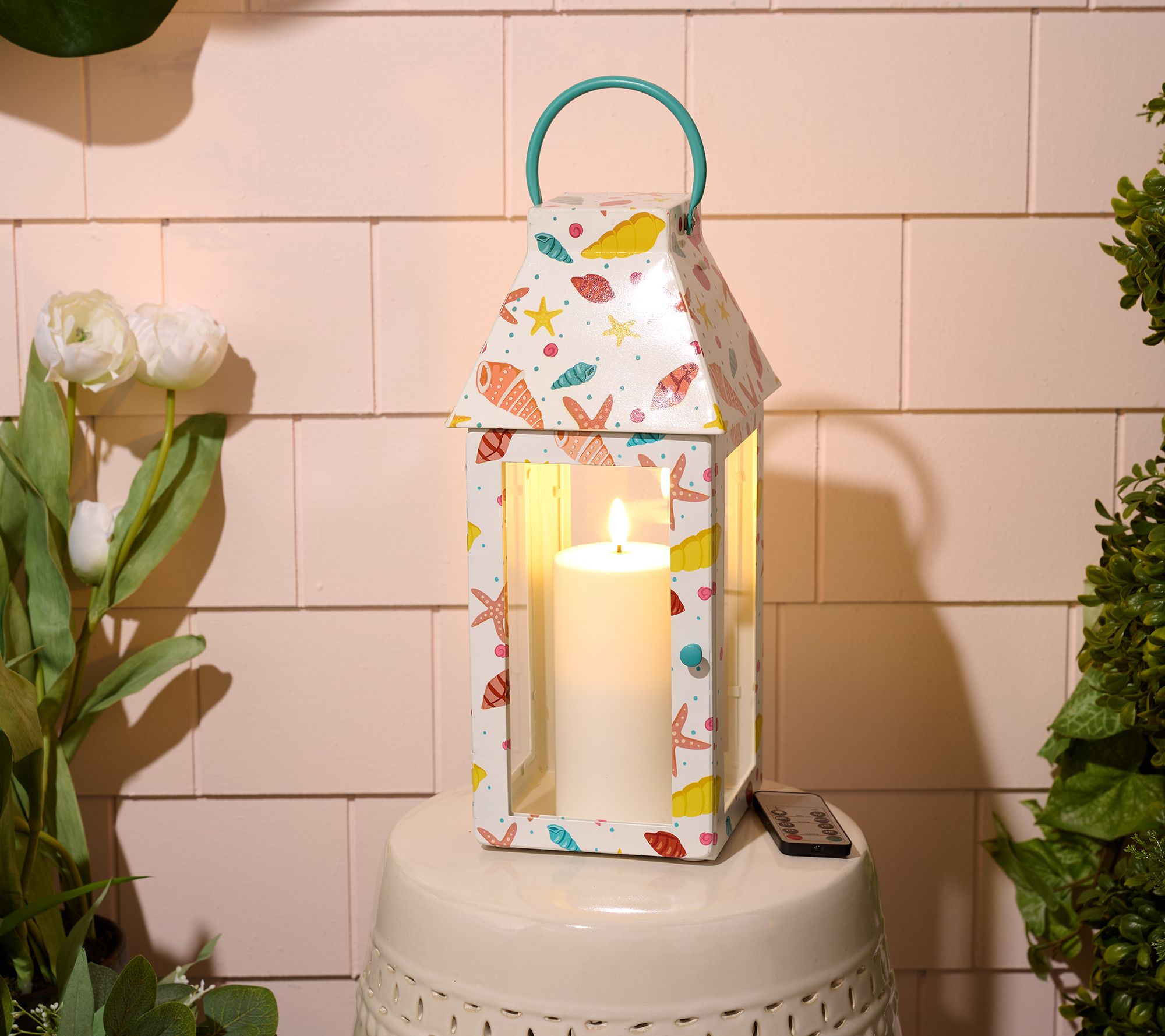 Temp-tations Seasonal 15.75" Metal Lantern with LED Candle